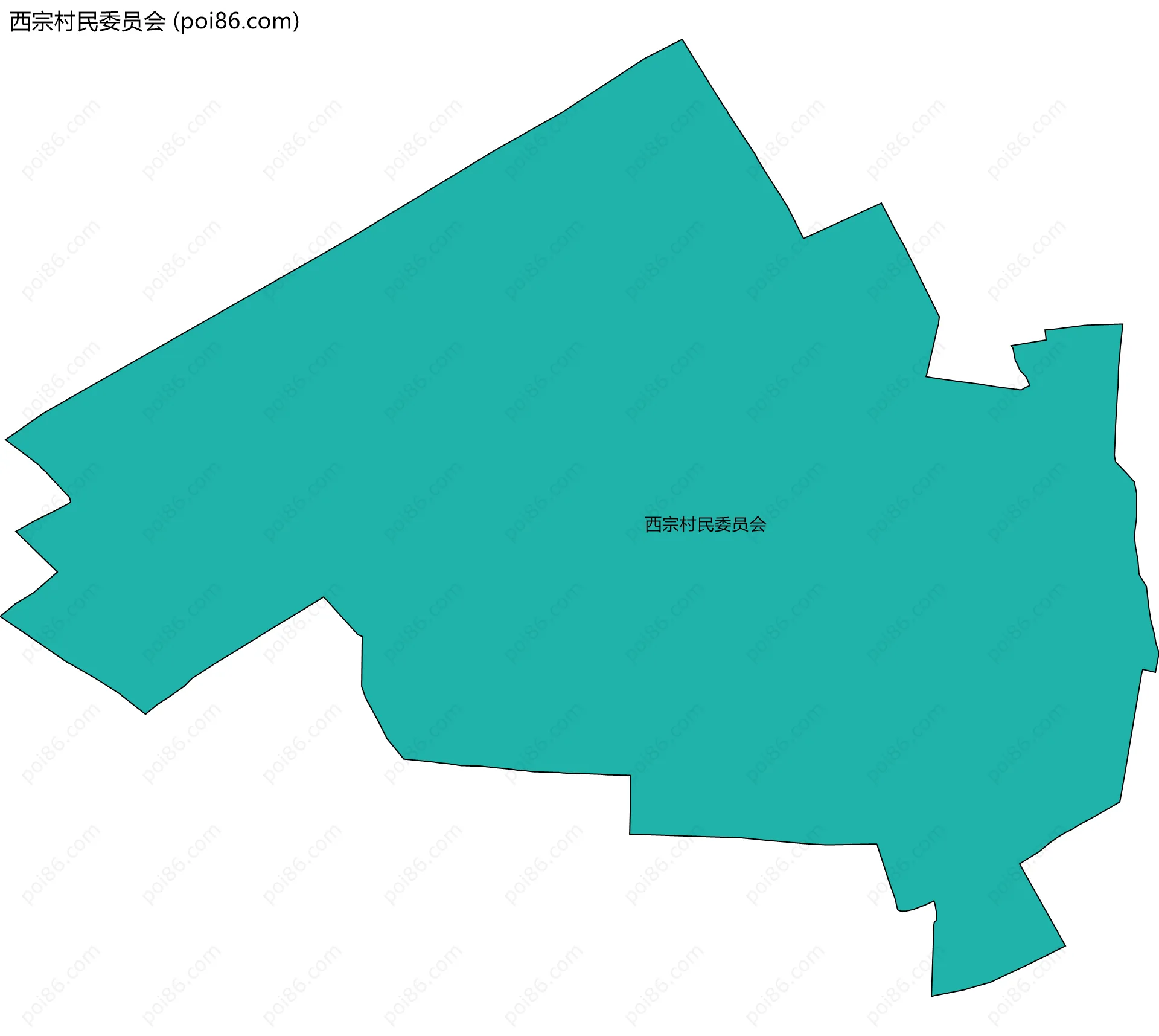 西宗村民委员会边界地图