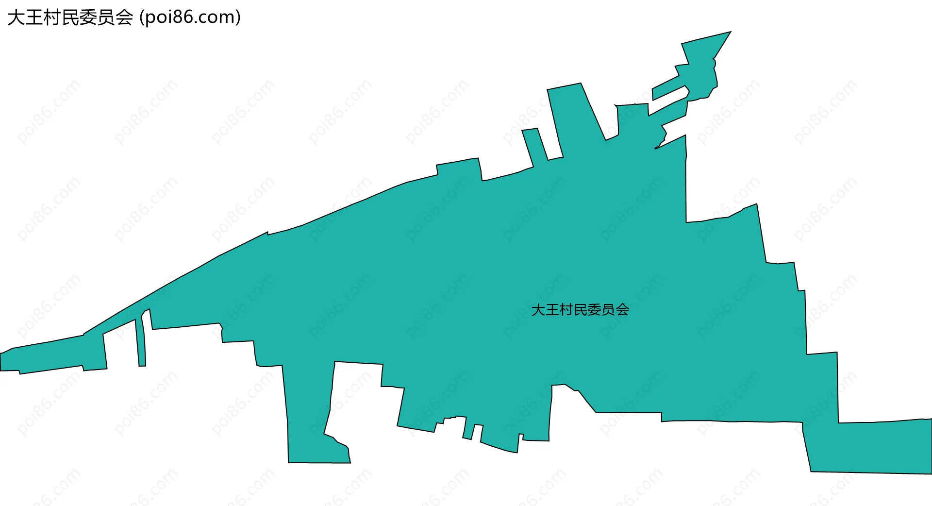 大王村民委员会边界地图
