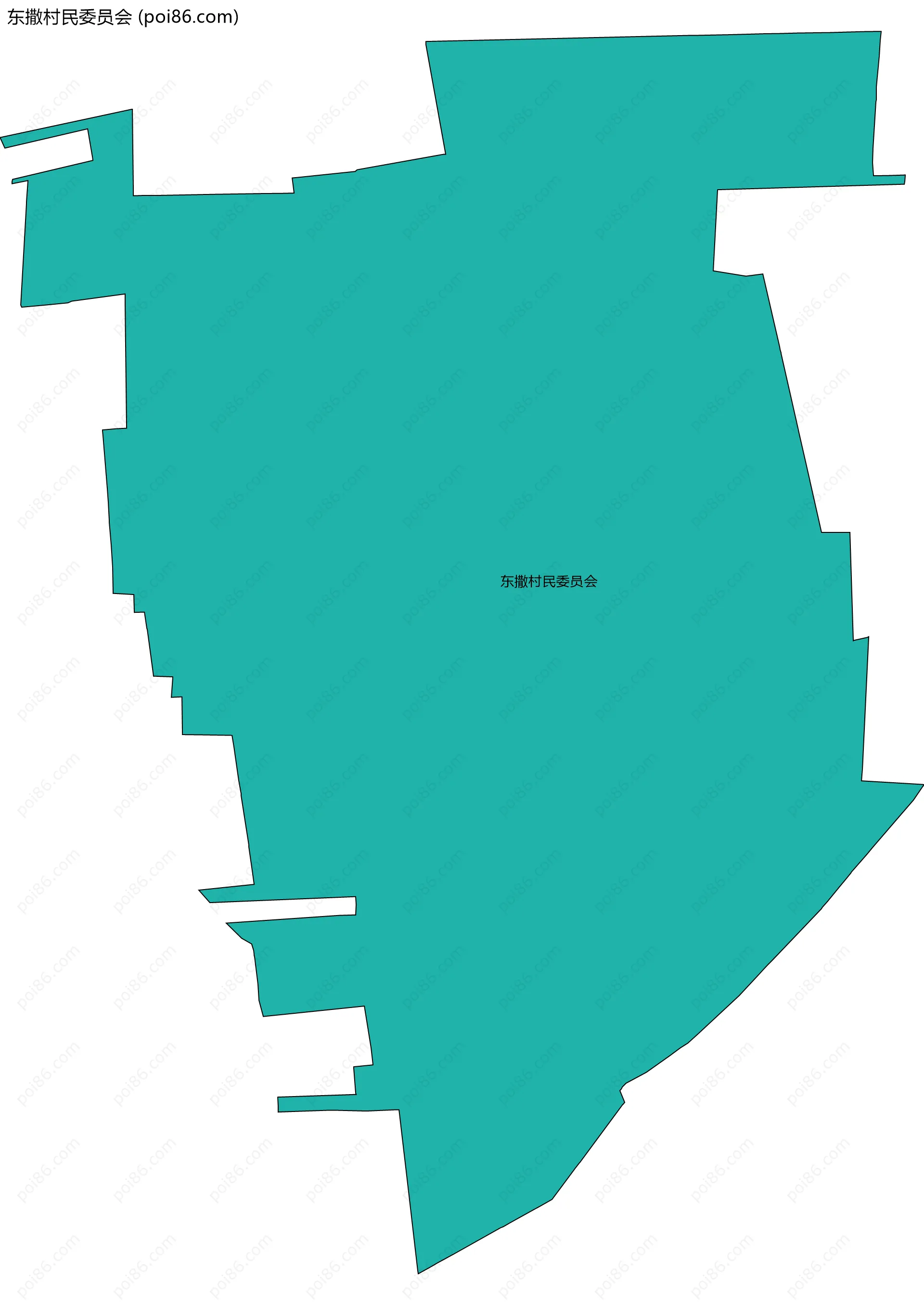 东撒村民委员会边界地图