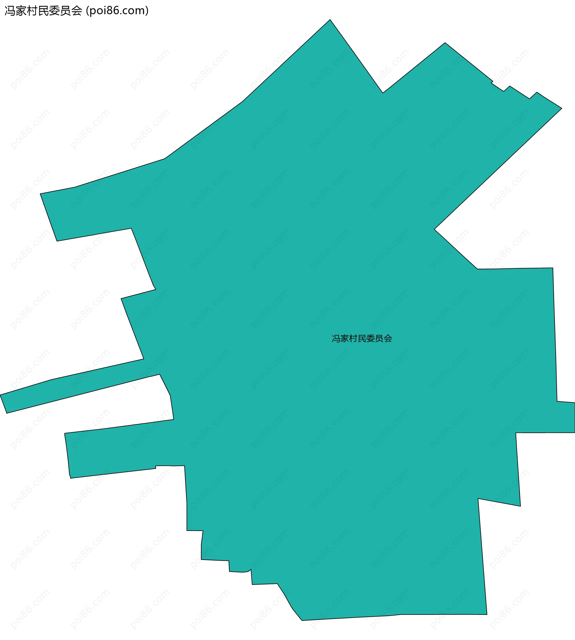 冯家村民委员会边界地图