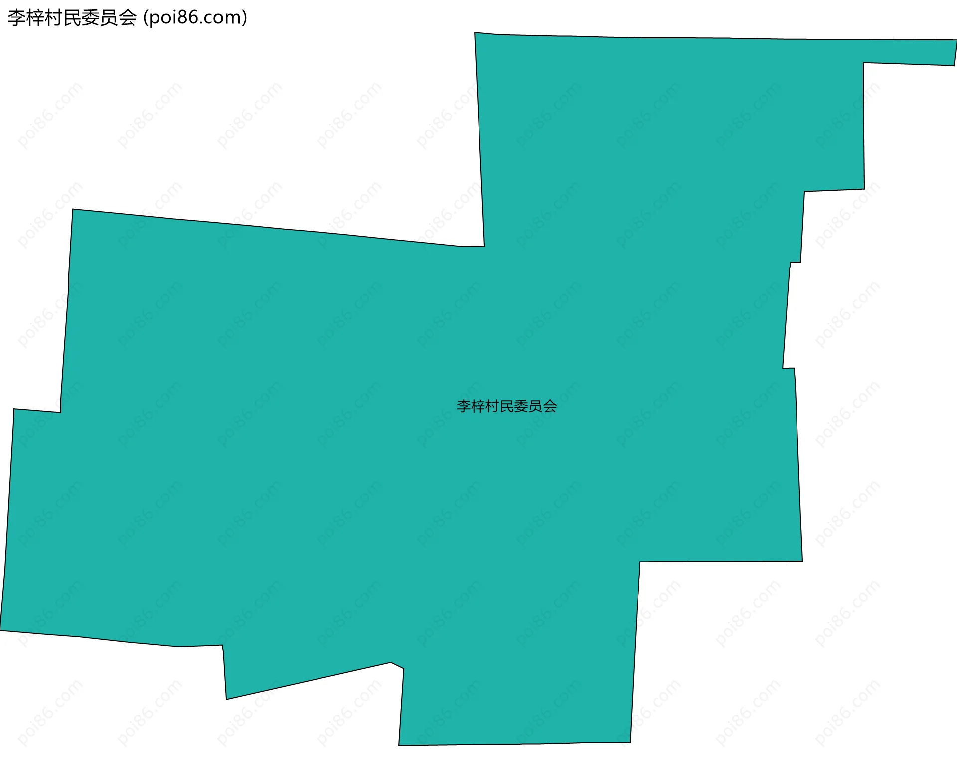李梓村民委员会边界地图