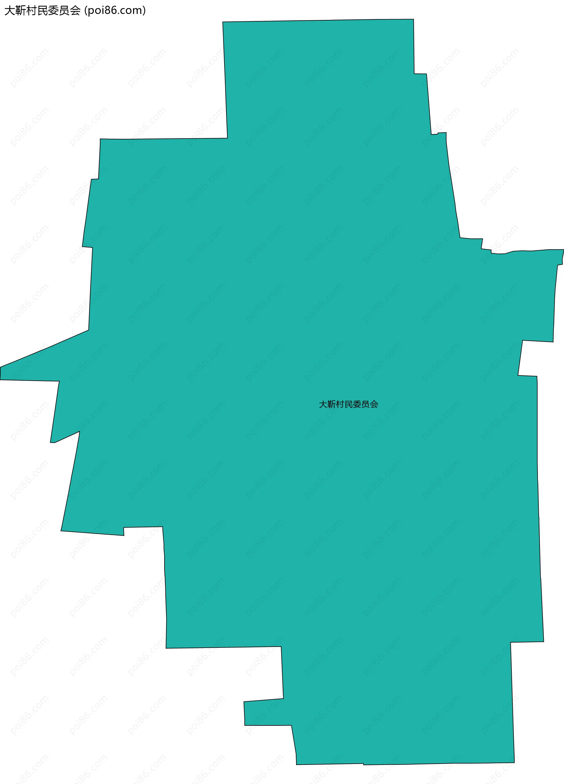 大靳村民委员会边界地图