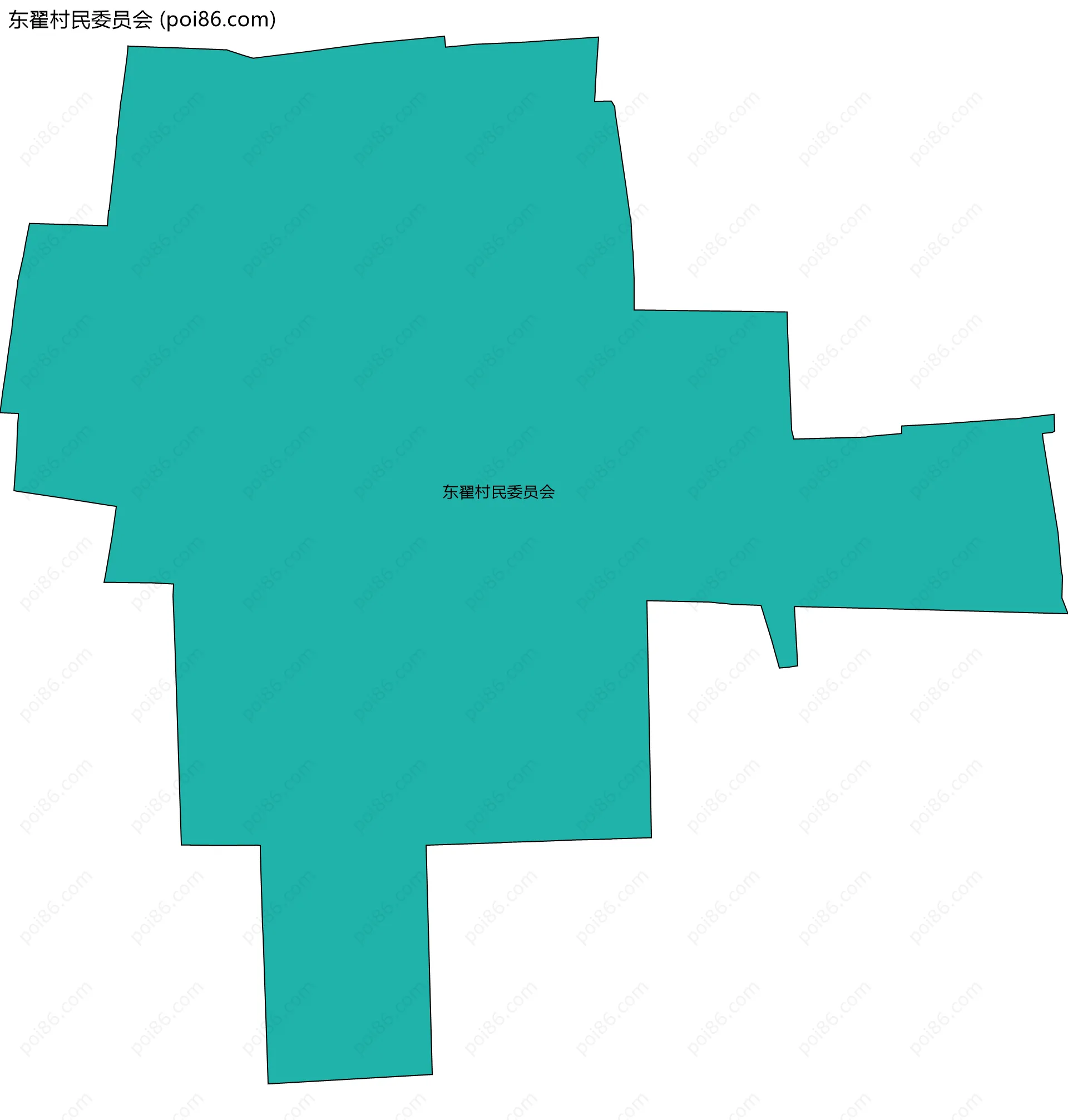 东翟村民委员会边界地图