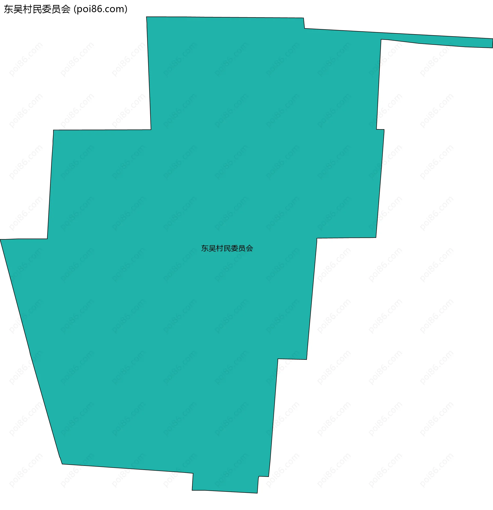 东吴村民委员会边界地图