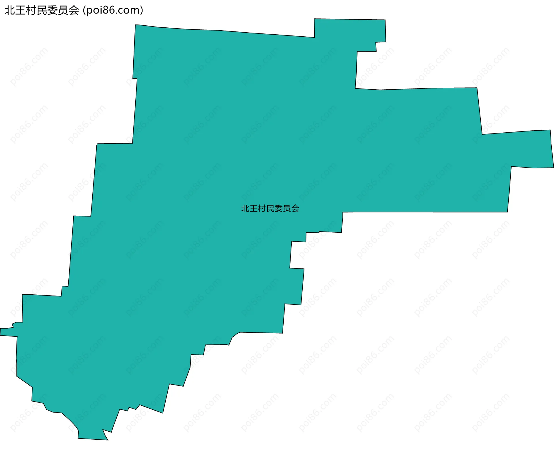 北王村民委员会边界地图