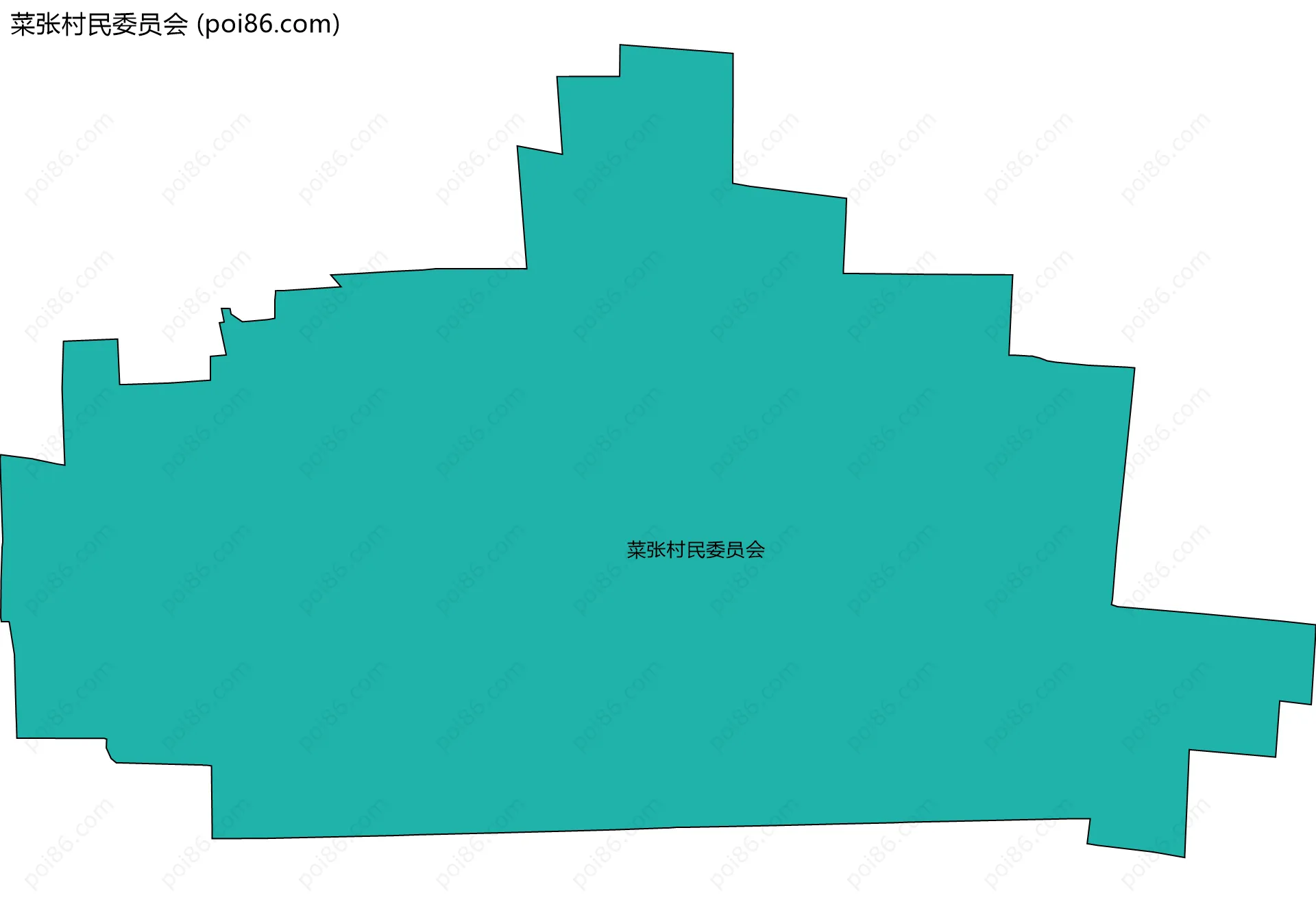 菜张村民委员会边界地图