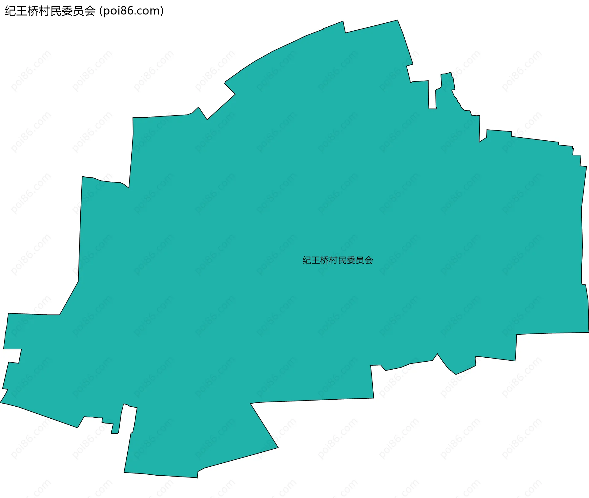 纪王桥村民委员会边界地图