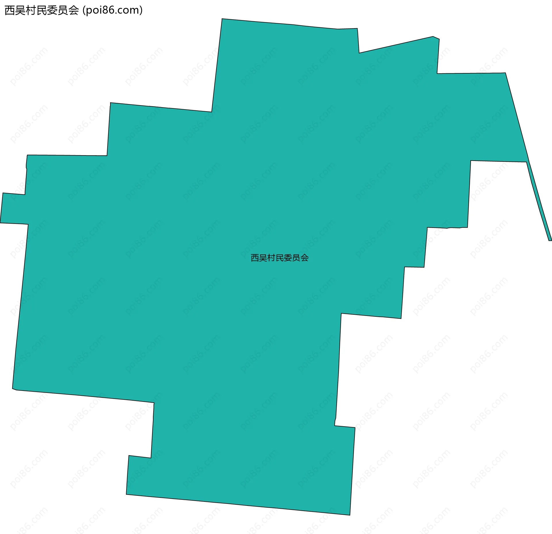 西吴村民委员会边界地图