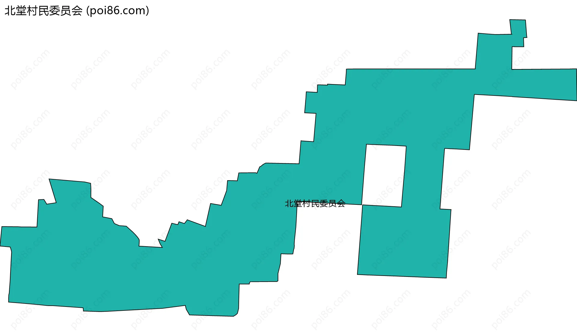 北堂村民委员会边界地图