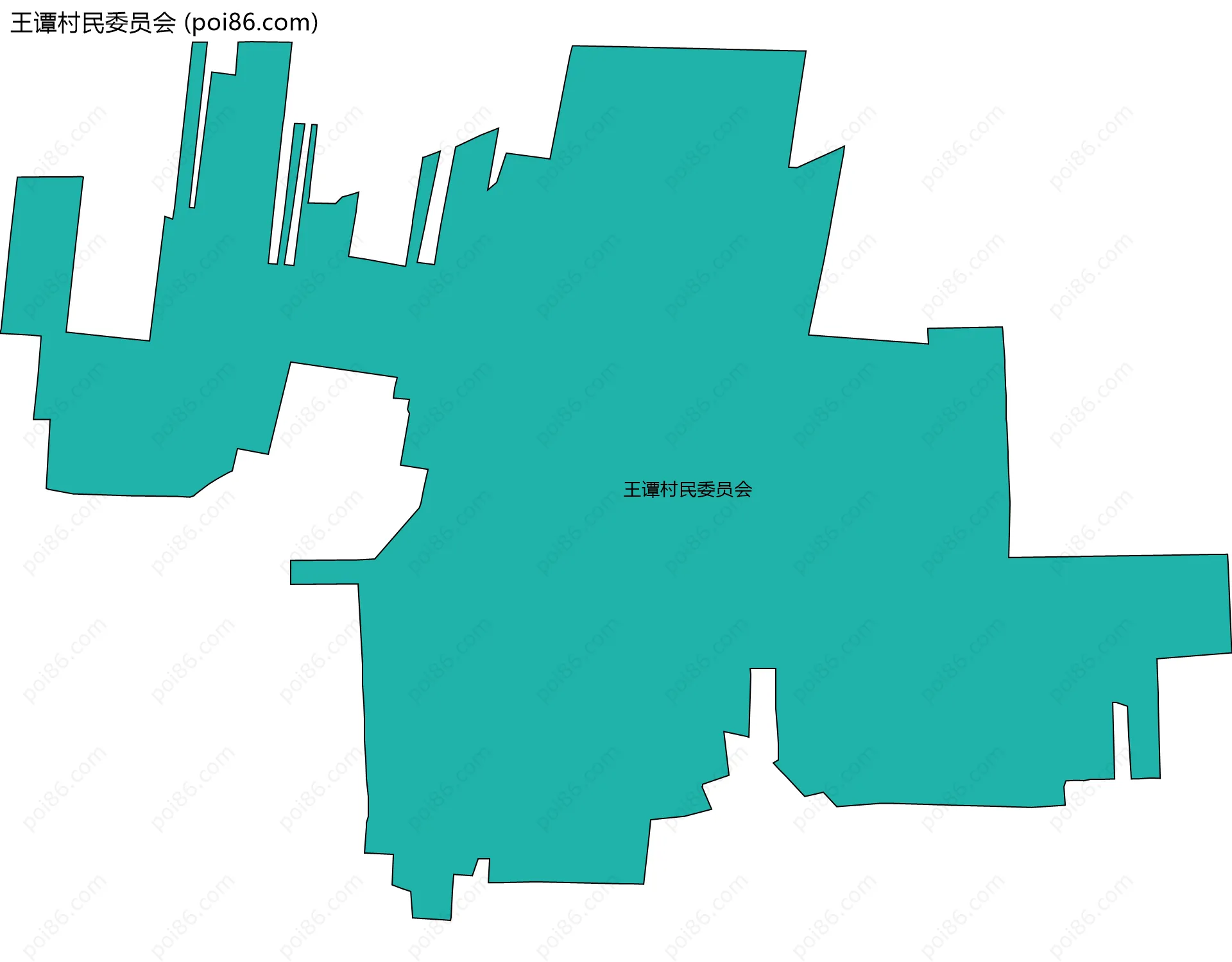 王谭村民委员会边界地图