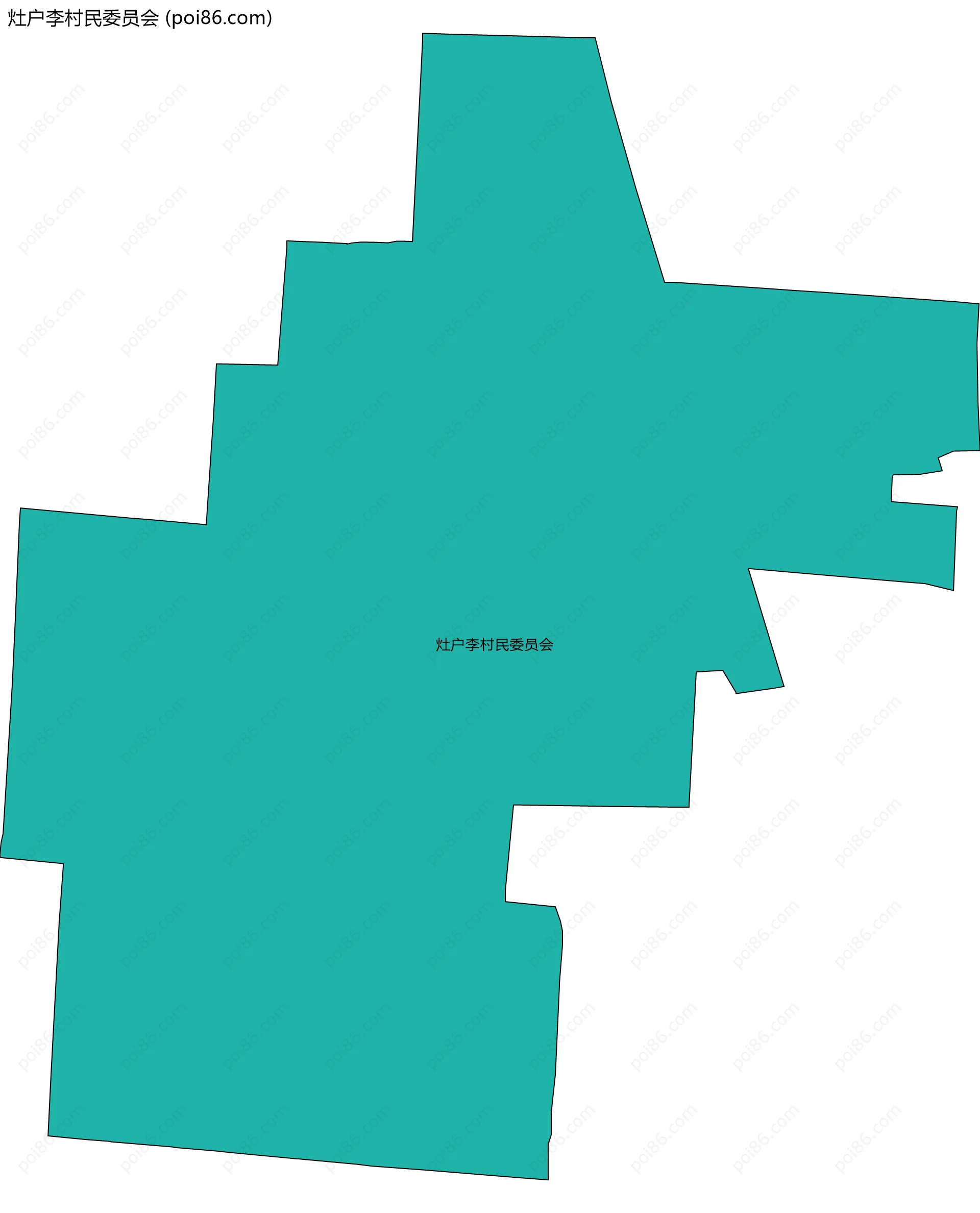 灶户李村民委员会边界地图