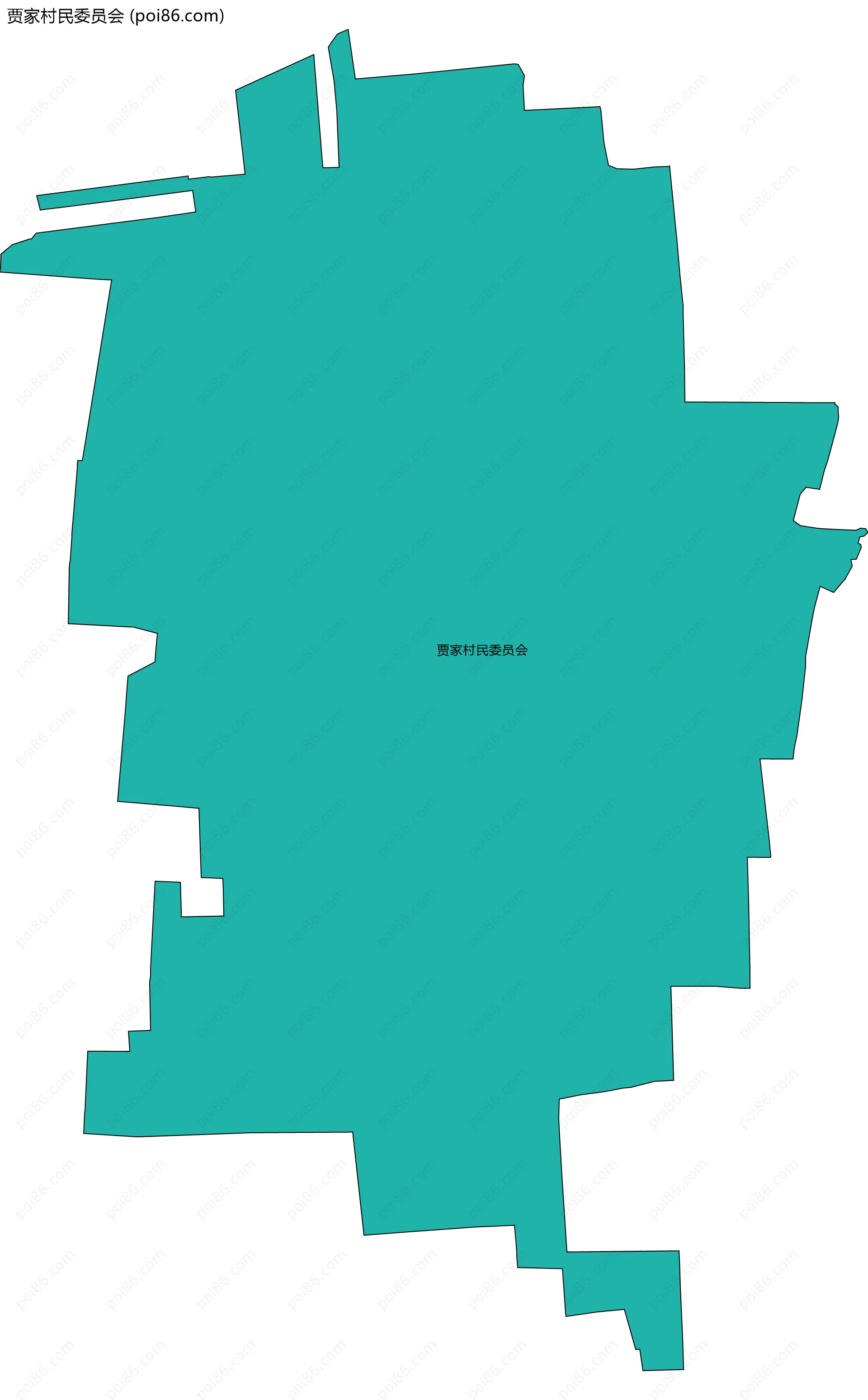 贾家村民委员会边界地图