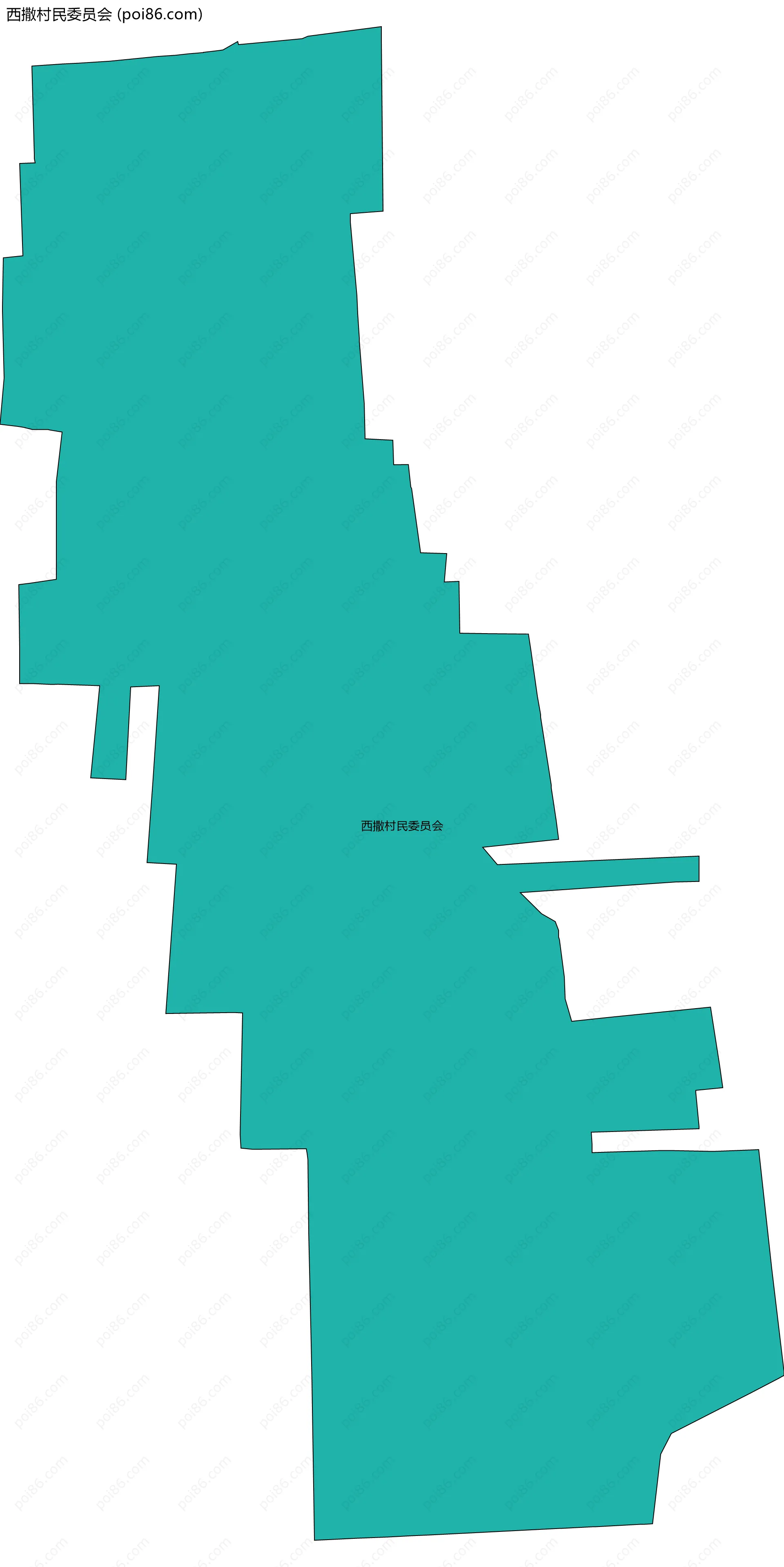 西撒村民委员会边界地图