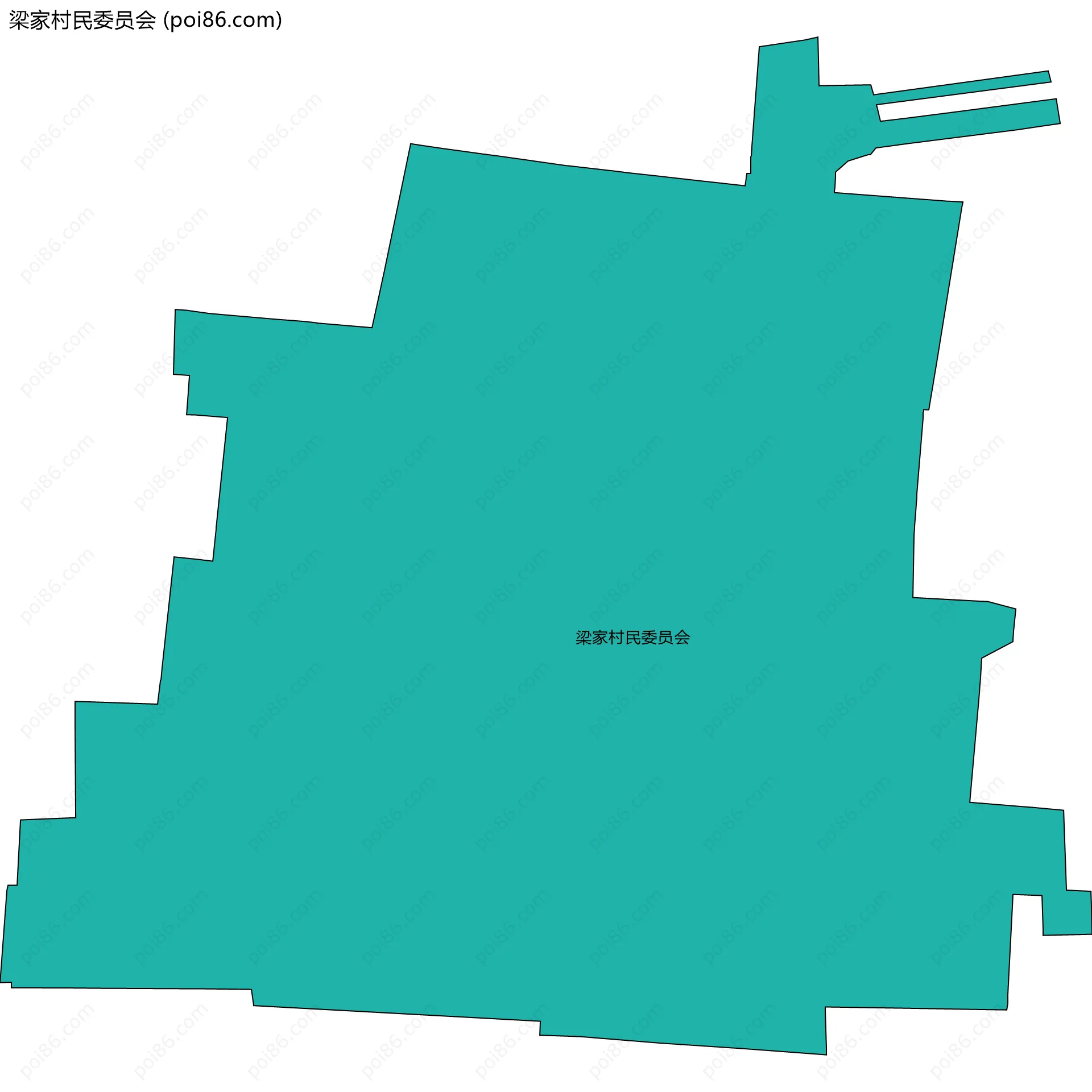梁家村民委员会边界地图