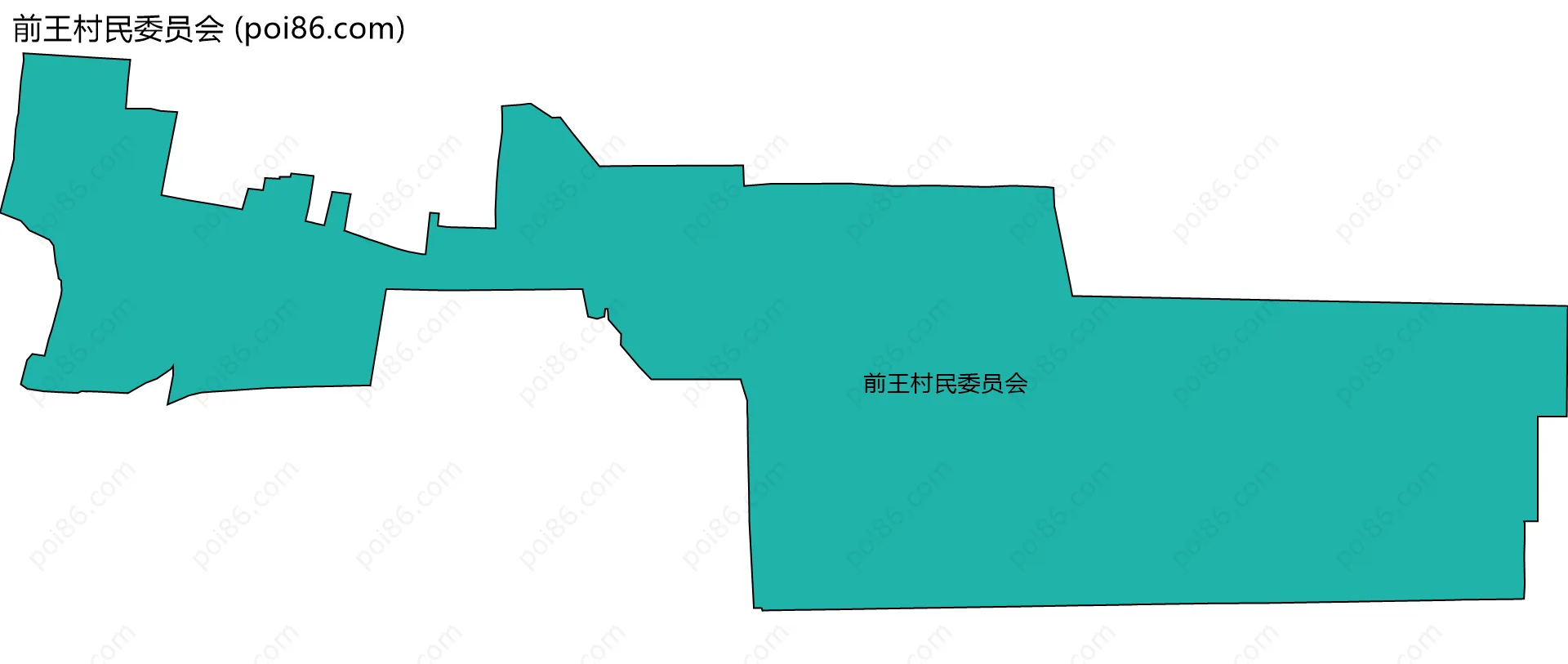 前王村民委员会边界地图