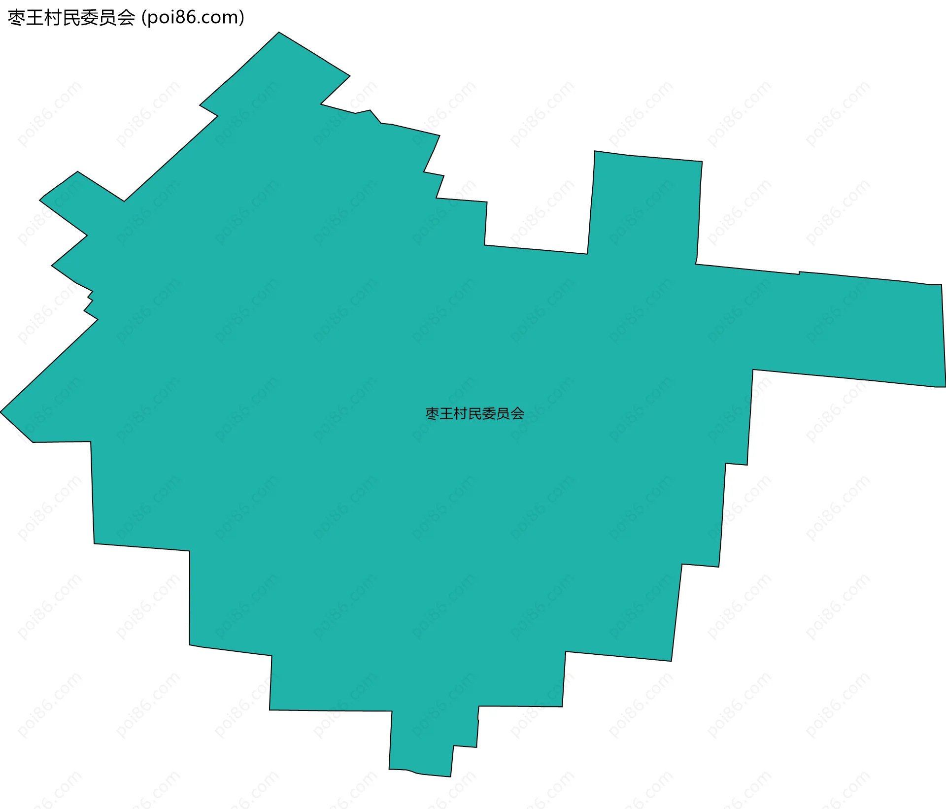 枣王村民委员会边界地图
