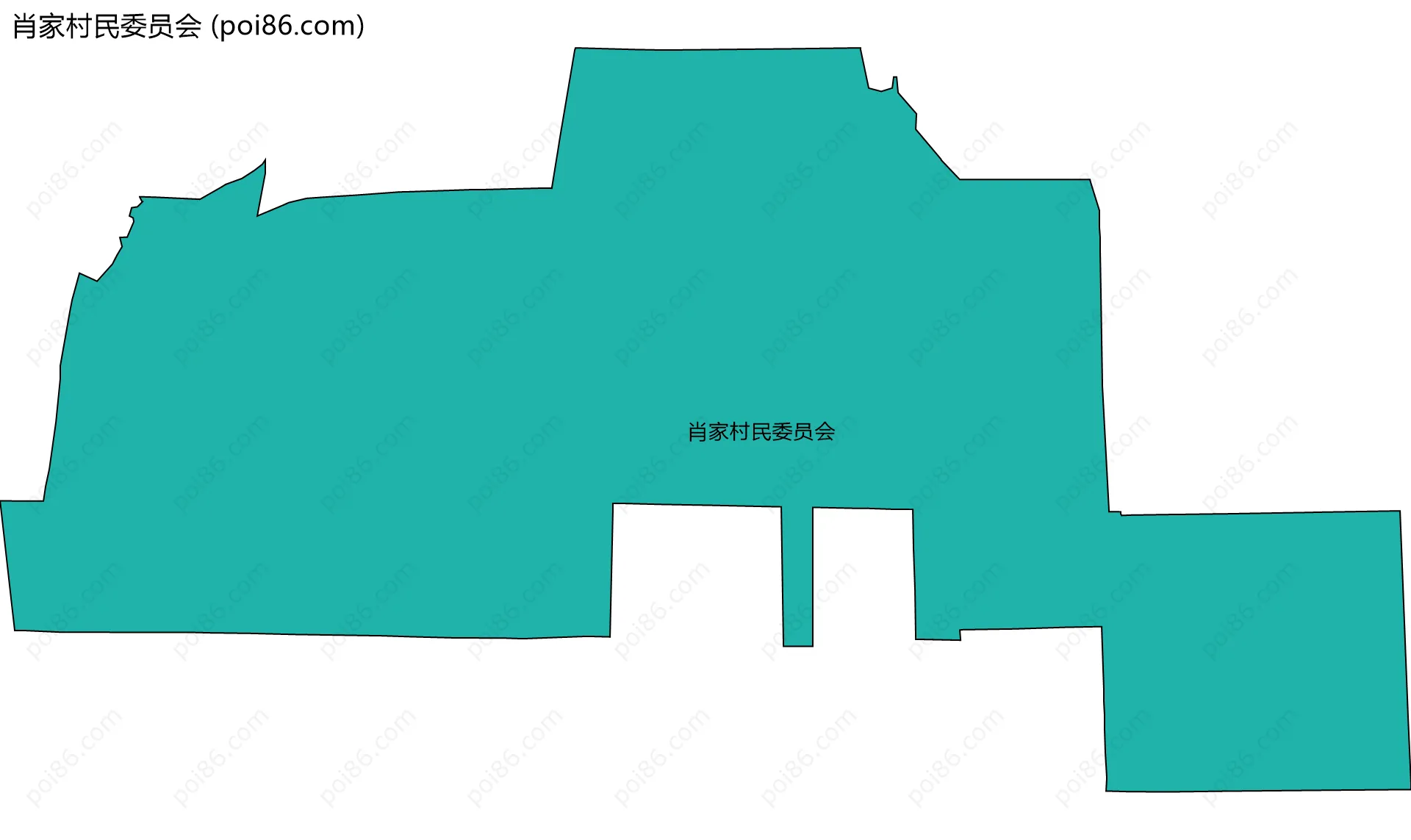 肖家村民委员会边界地图