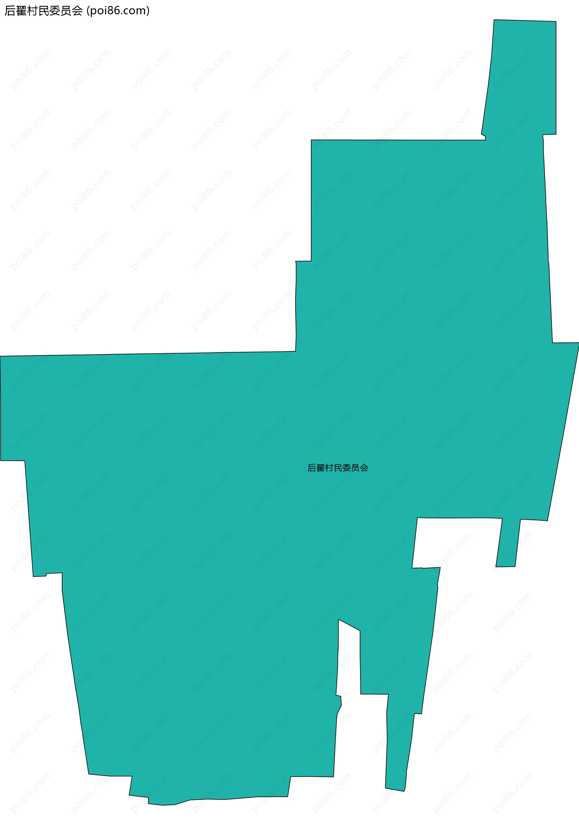 后翟村民委员会边界地图