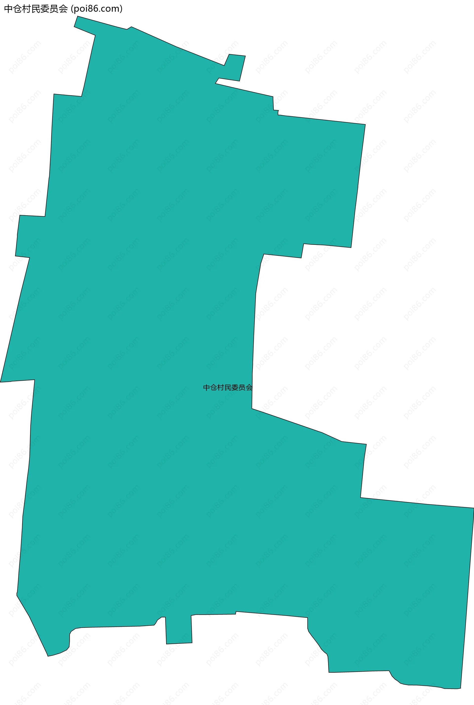 中仓村民委员会边界地图