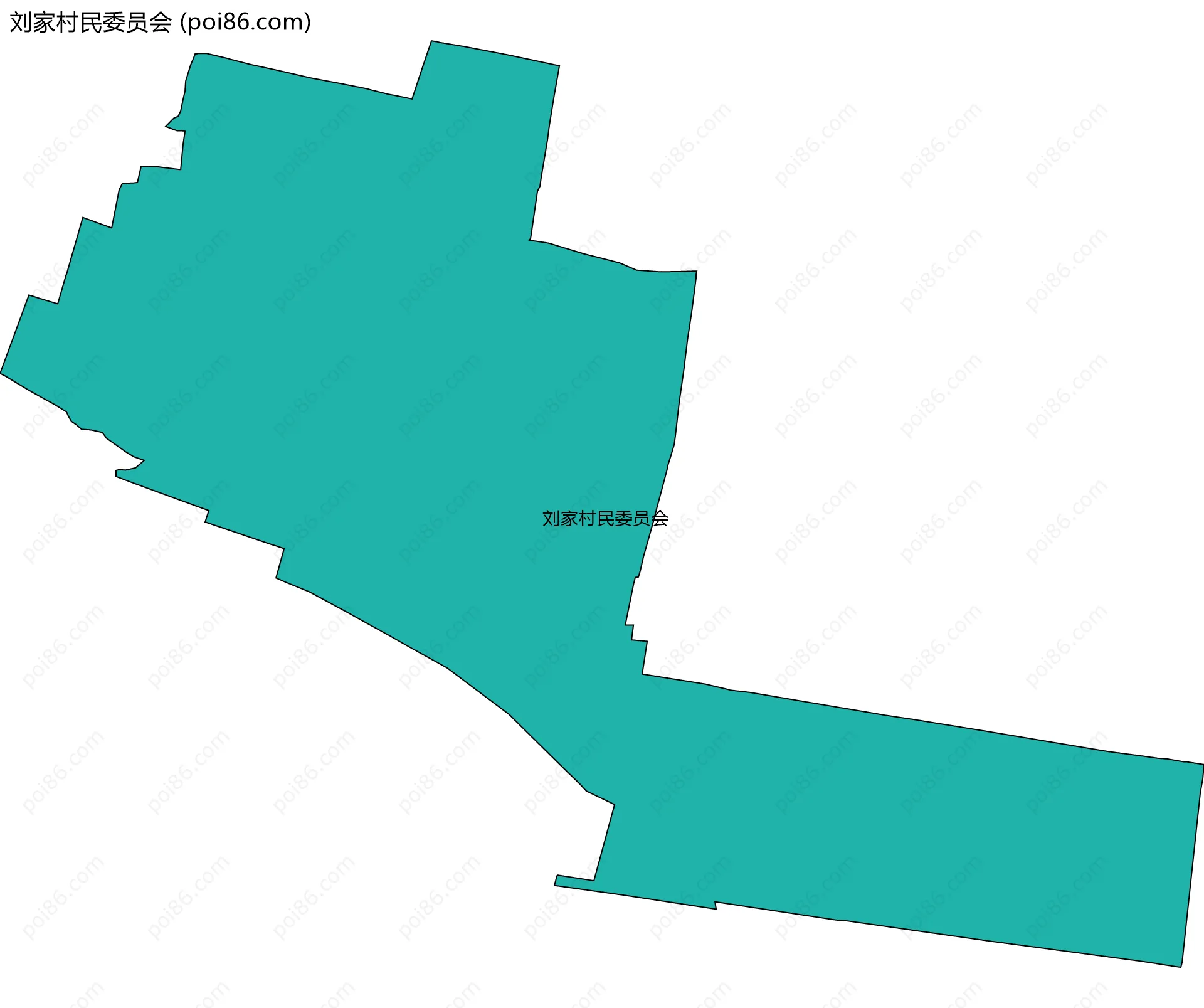 刘家村民委员会边界地图