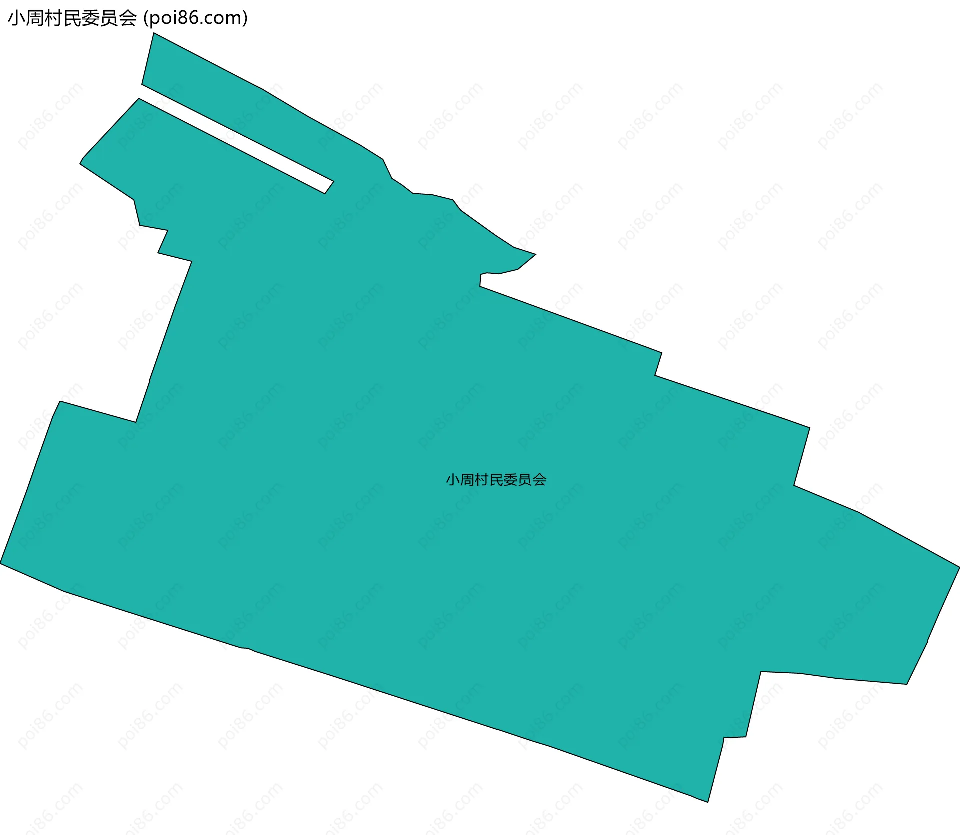 小周村民委员会边界地图