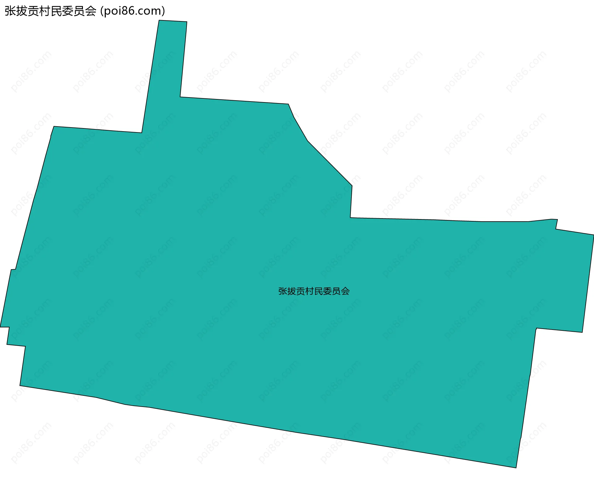 张拔贡村民委员会边界地图