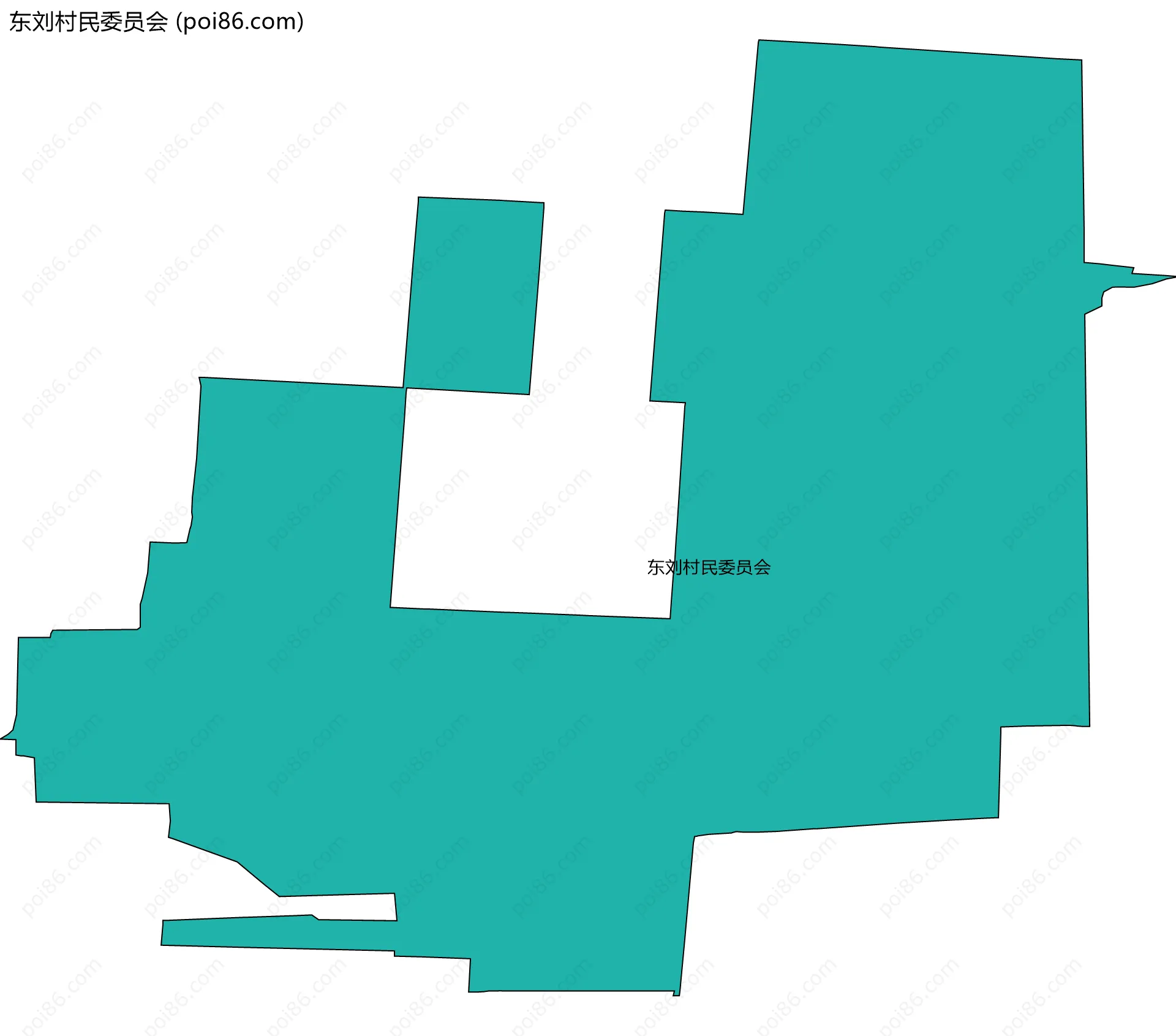 东刘村民委员会边界地图