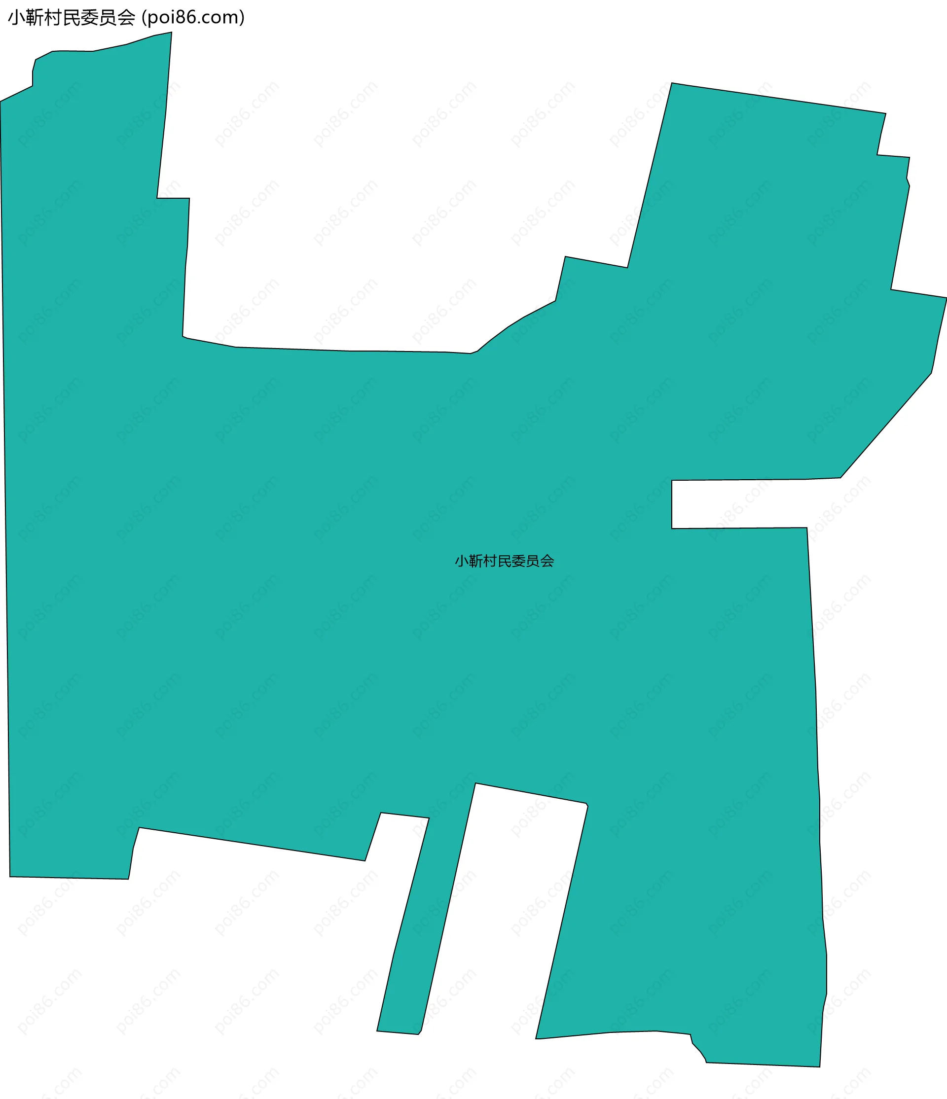 小靳村民委员会边界地图