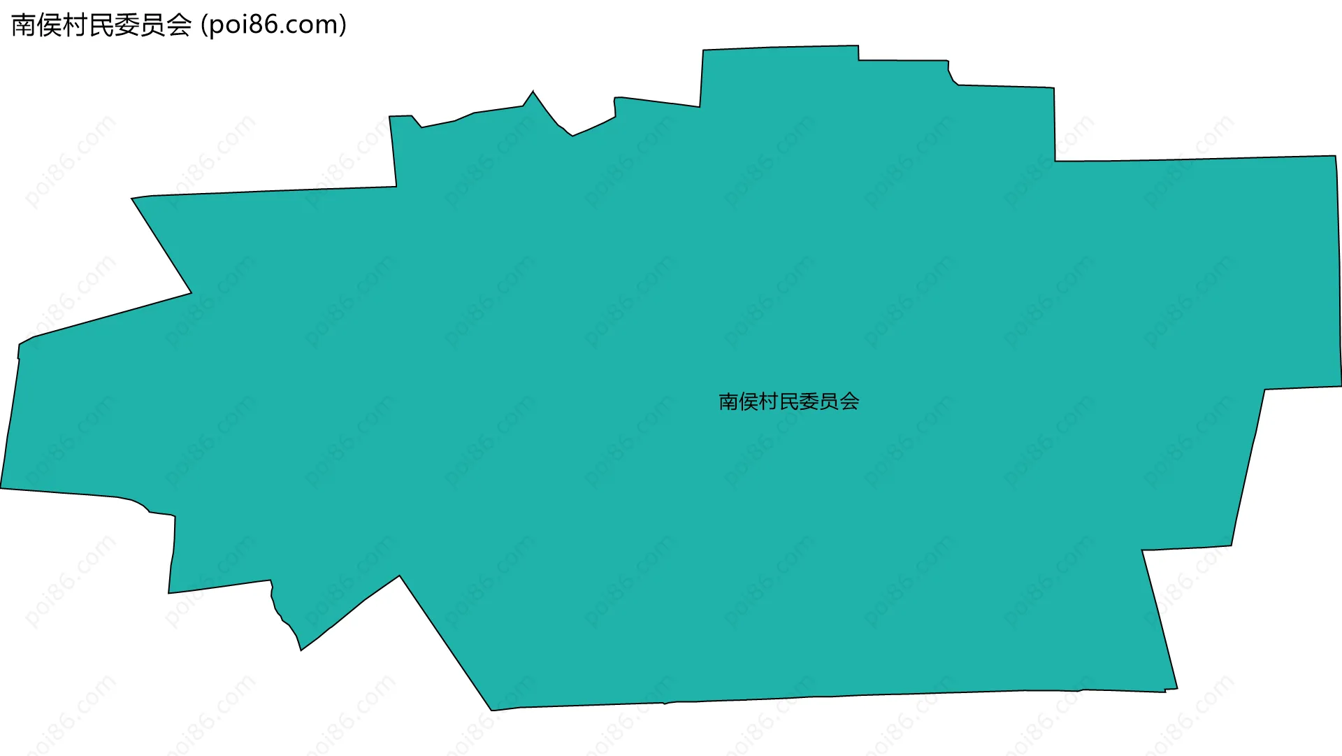 南侯村民委员会边界地图