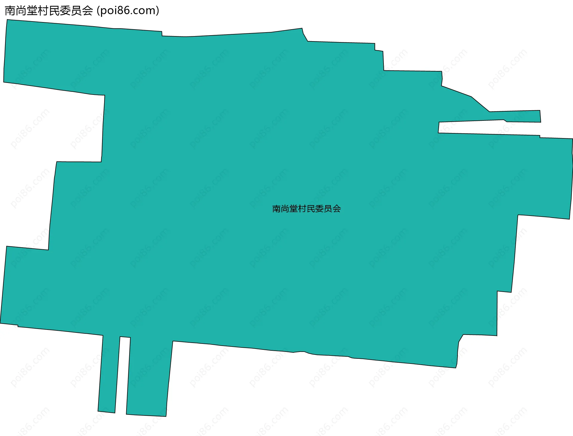 南尚堂村民委员会边界地图