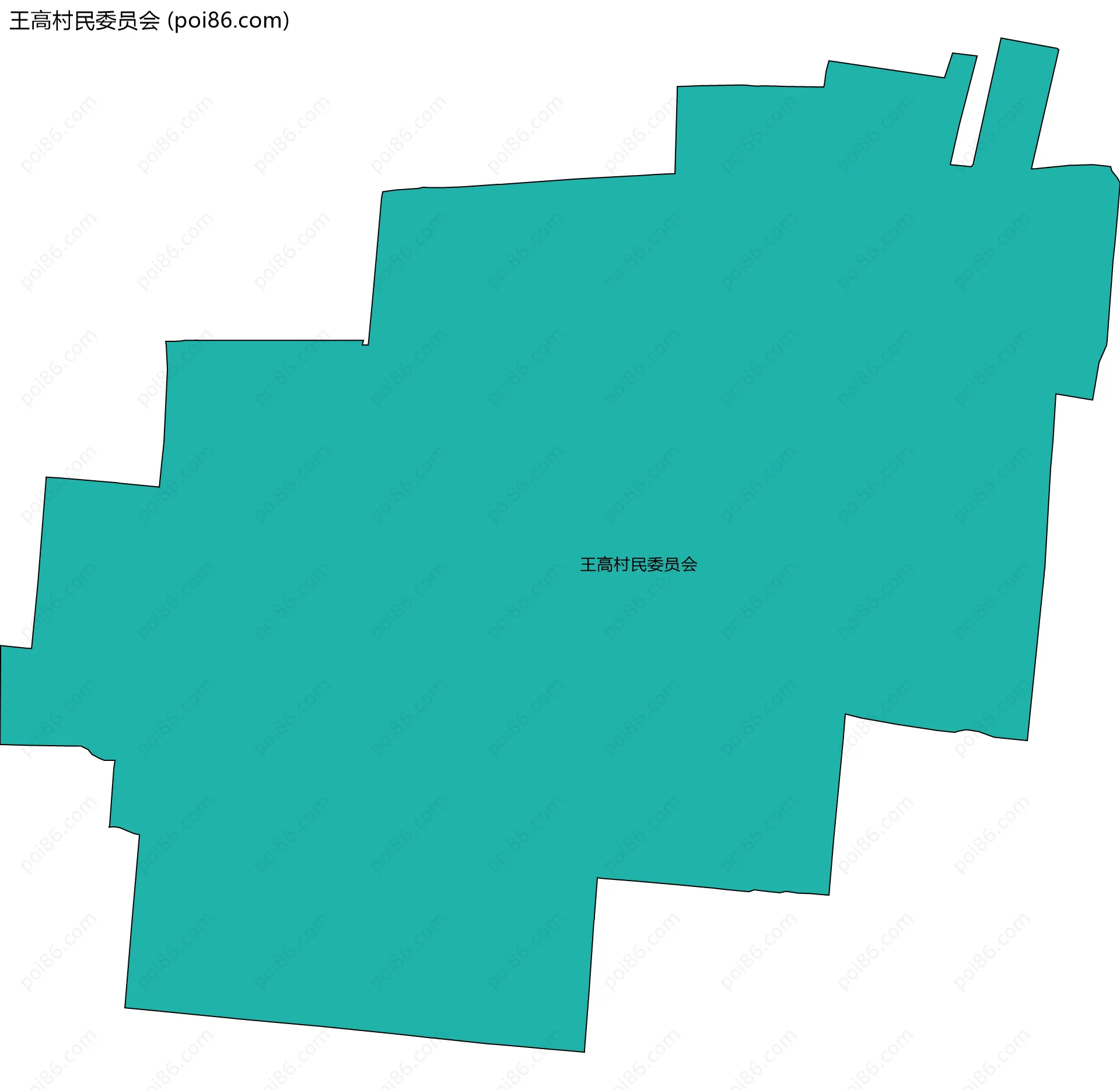 王高村民委员会边界地图