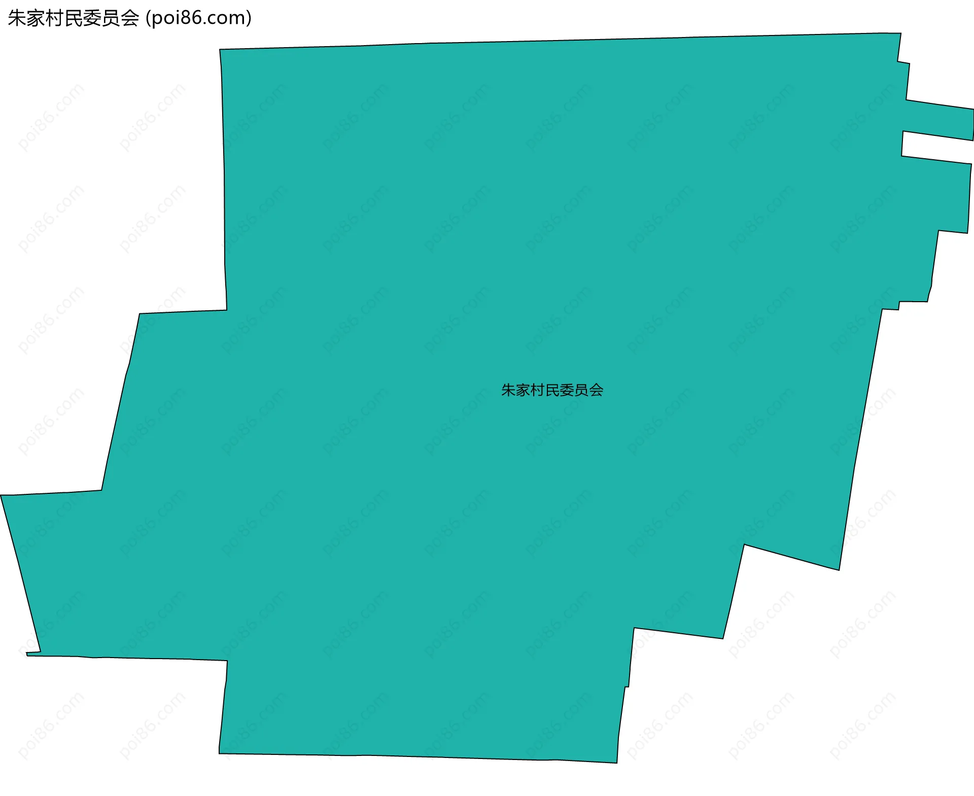 朱家村民委员会边界地图
