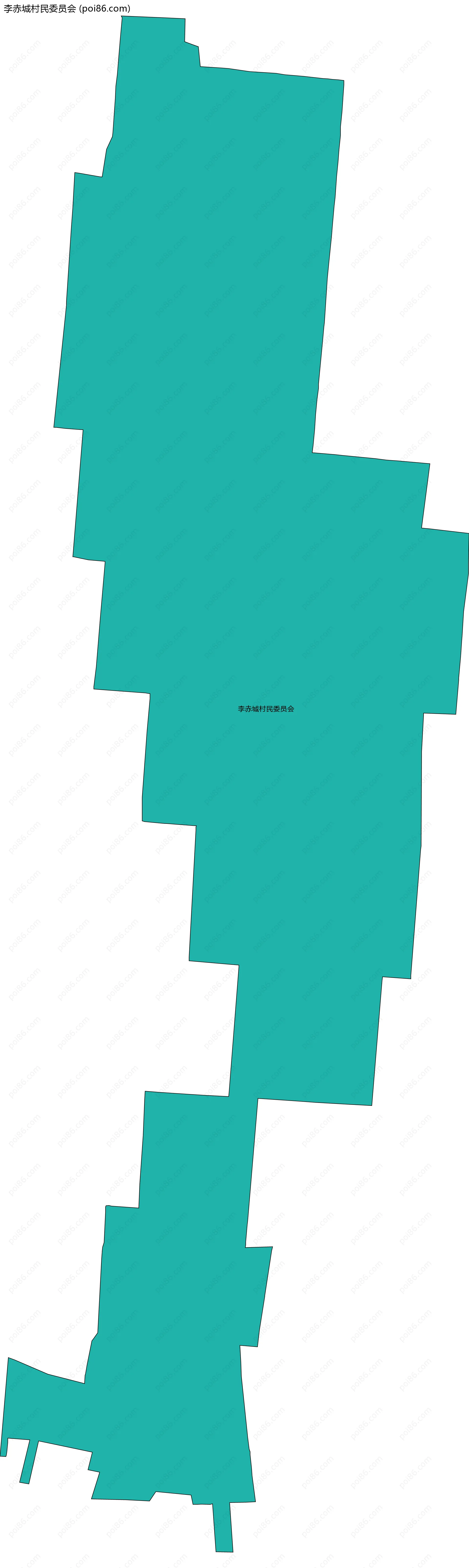 李赤城村民委员会边界地图