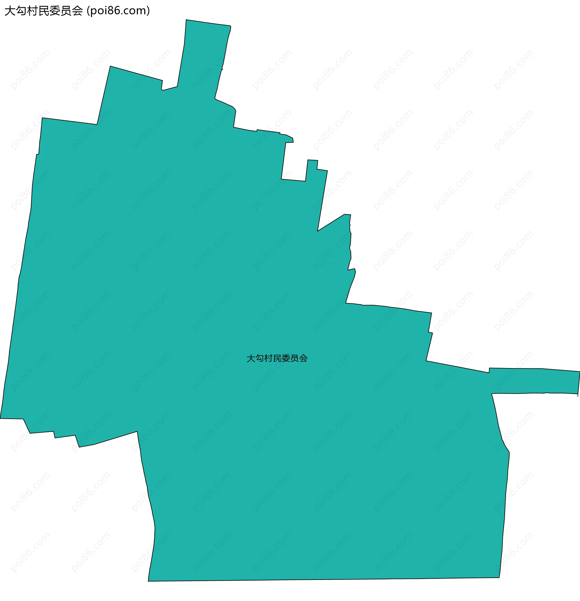 大勾村民委员会边界地图