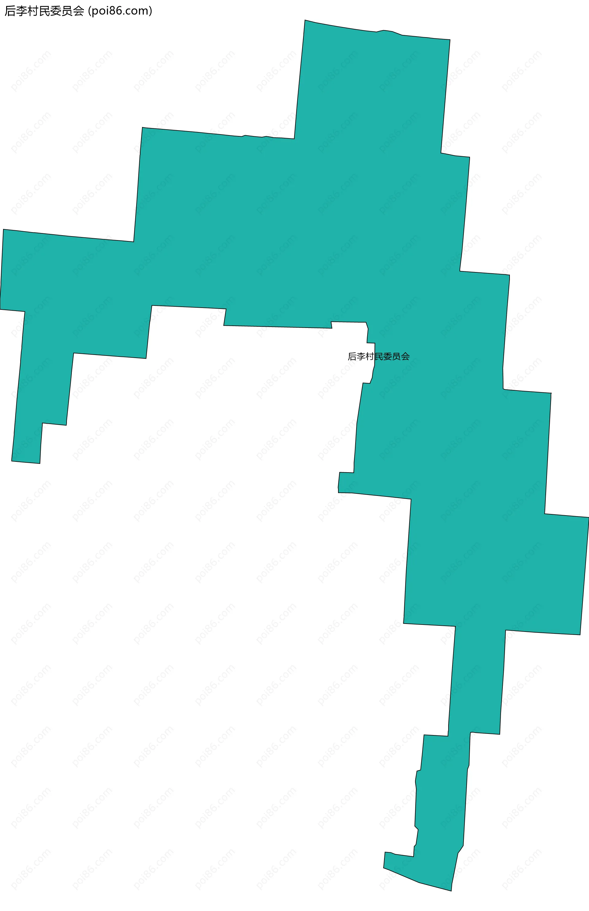 后李村民委员会边界地图