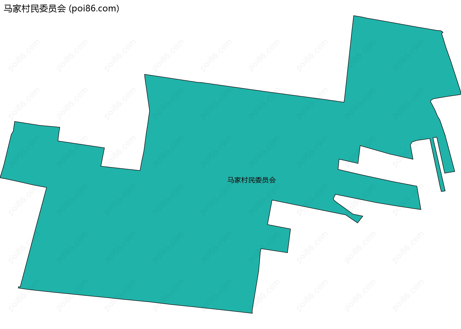 马家村民委员会边界地图