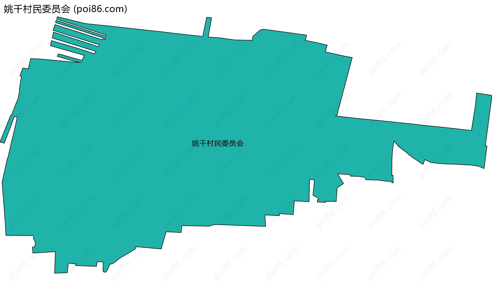 姚千村民委员会边界地图