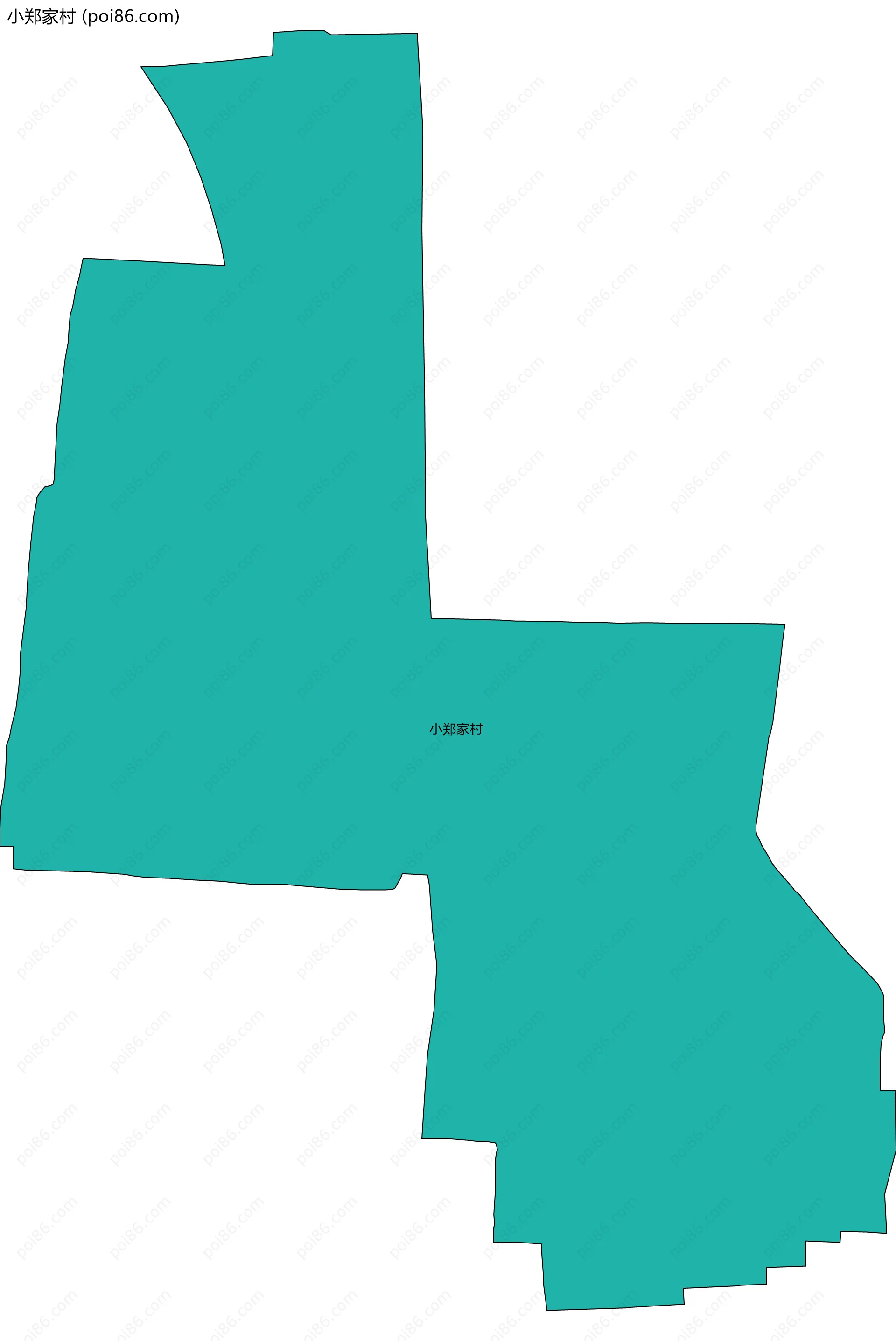 小郑家村边界地图