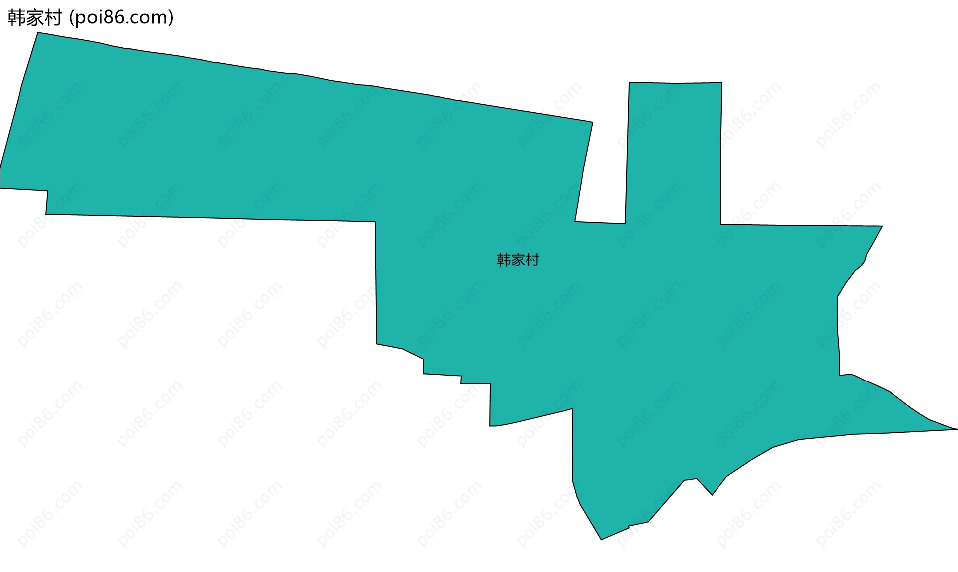 韩家村边界地图