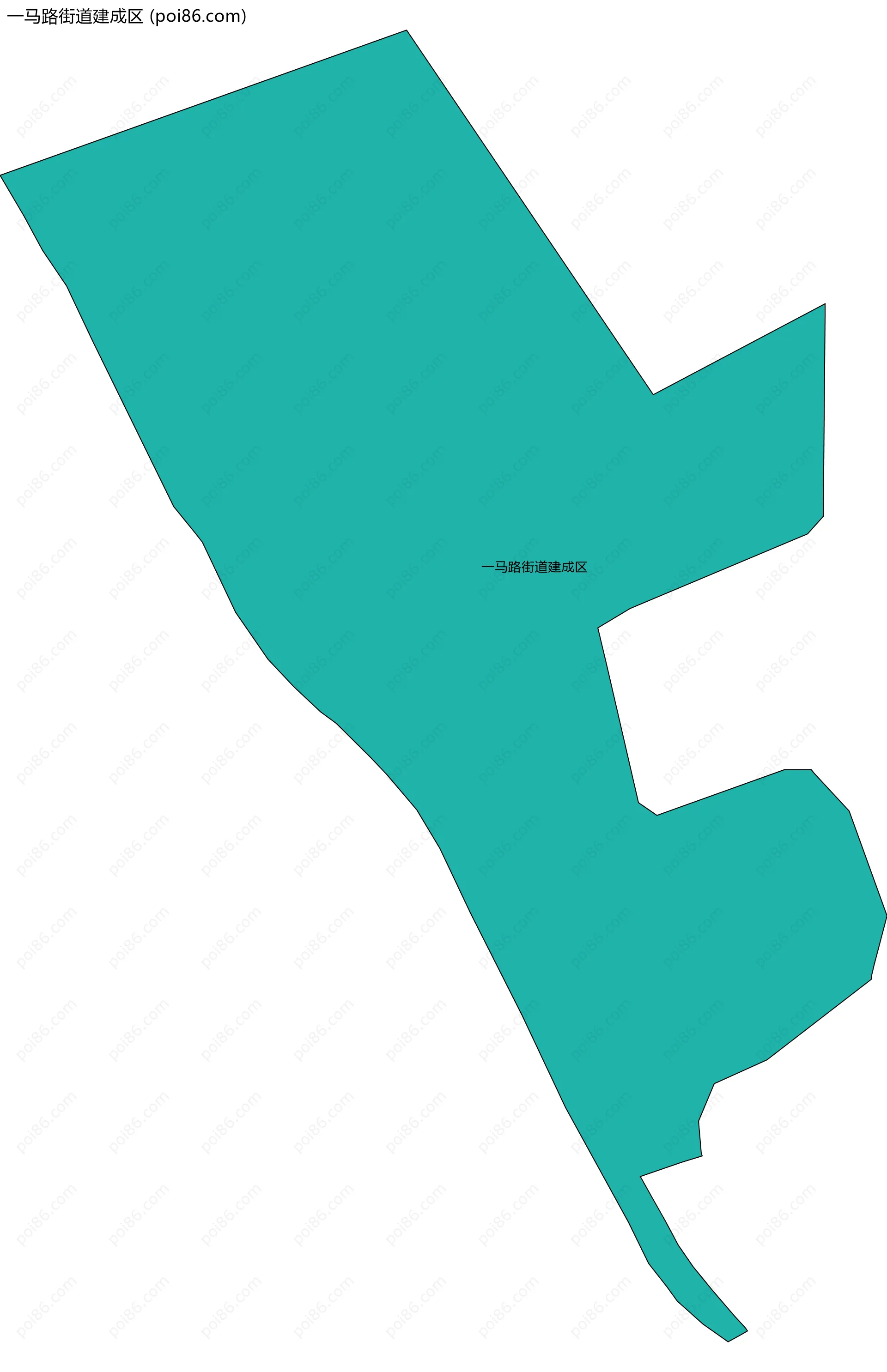 一马路街道建成区边界地图