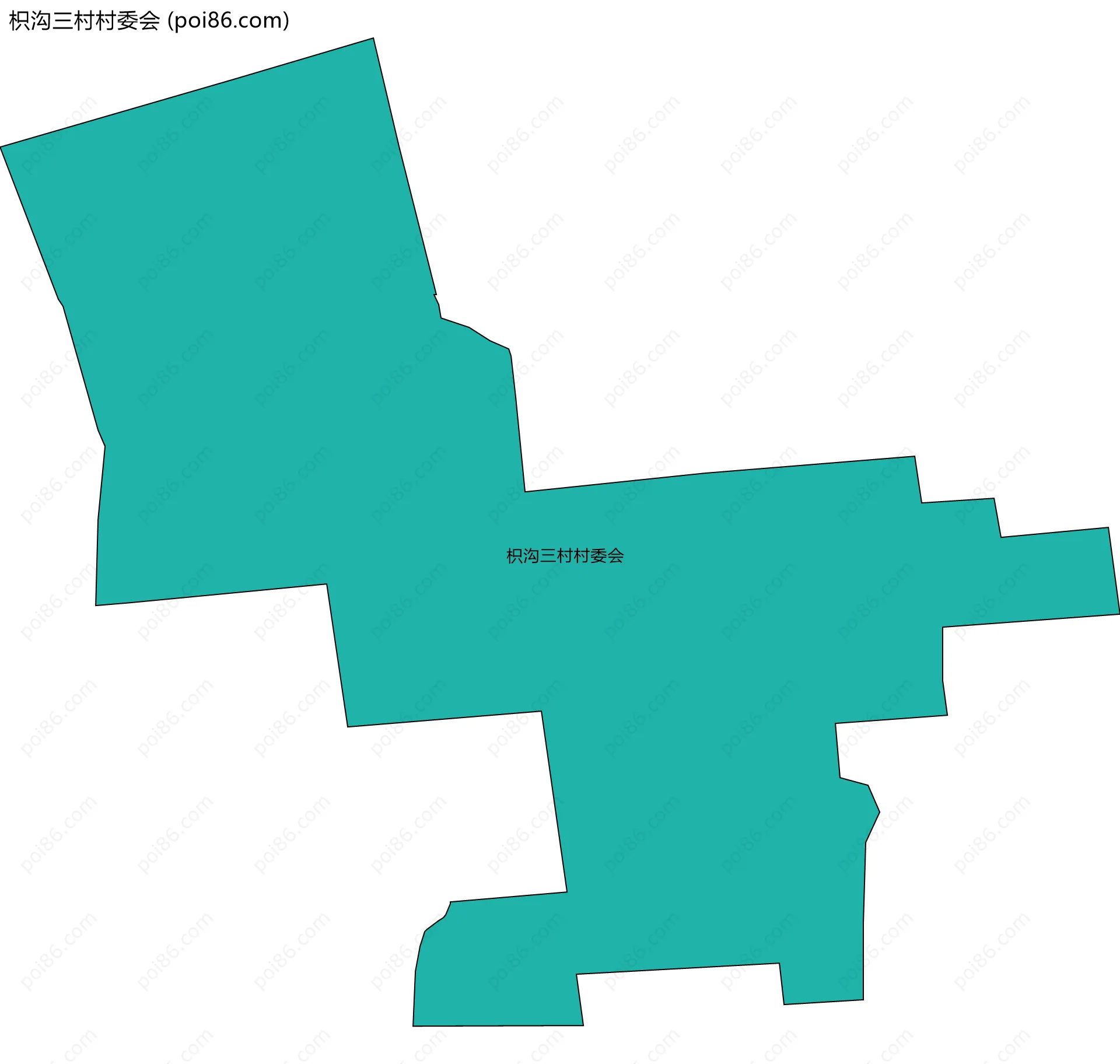 枳沟三村村委会边界地图