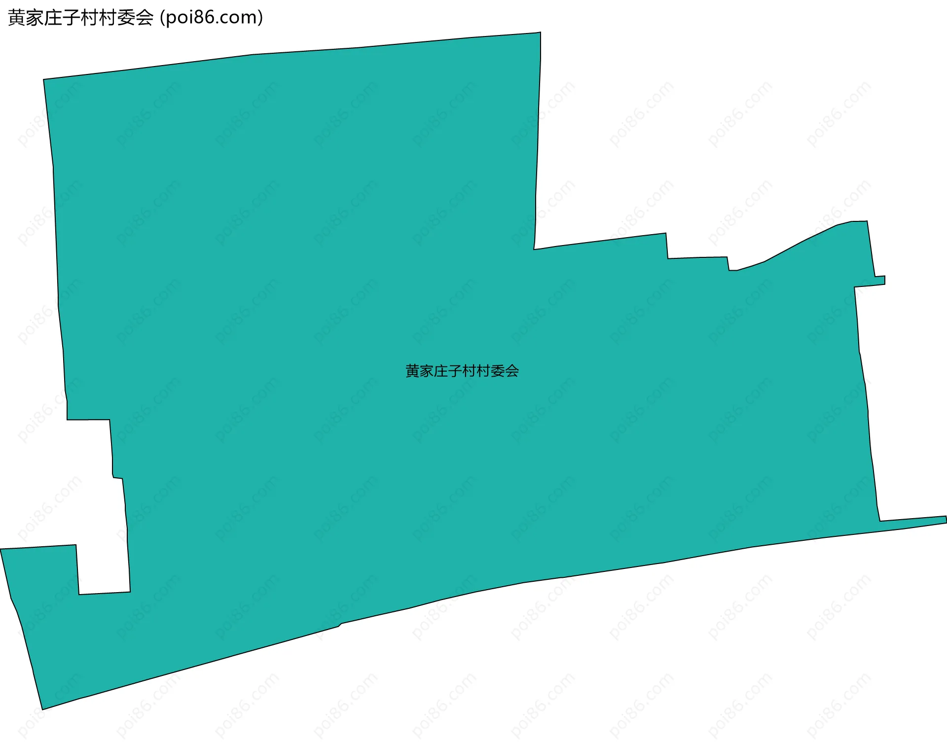 黄家庄子村村委会边界地图