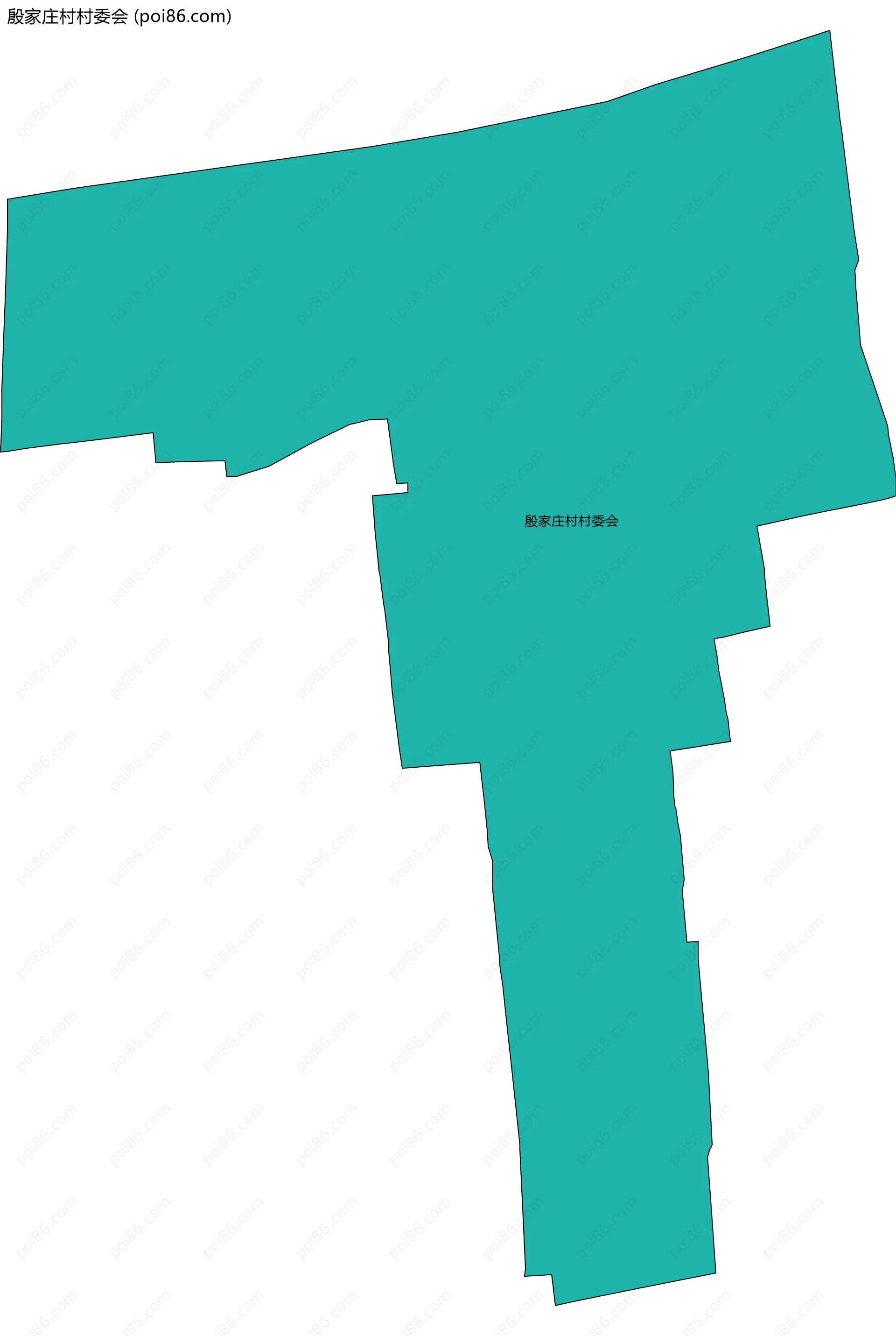 殷家庄村村委会边界地图