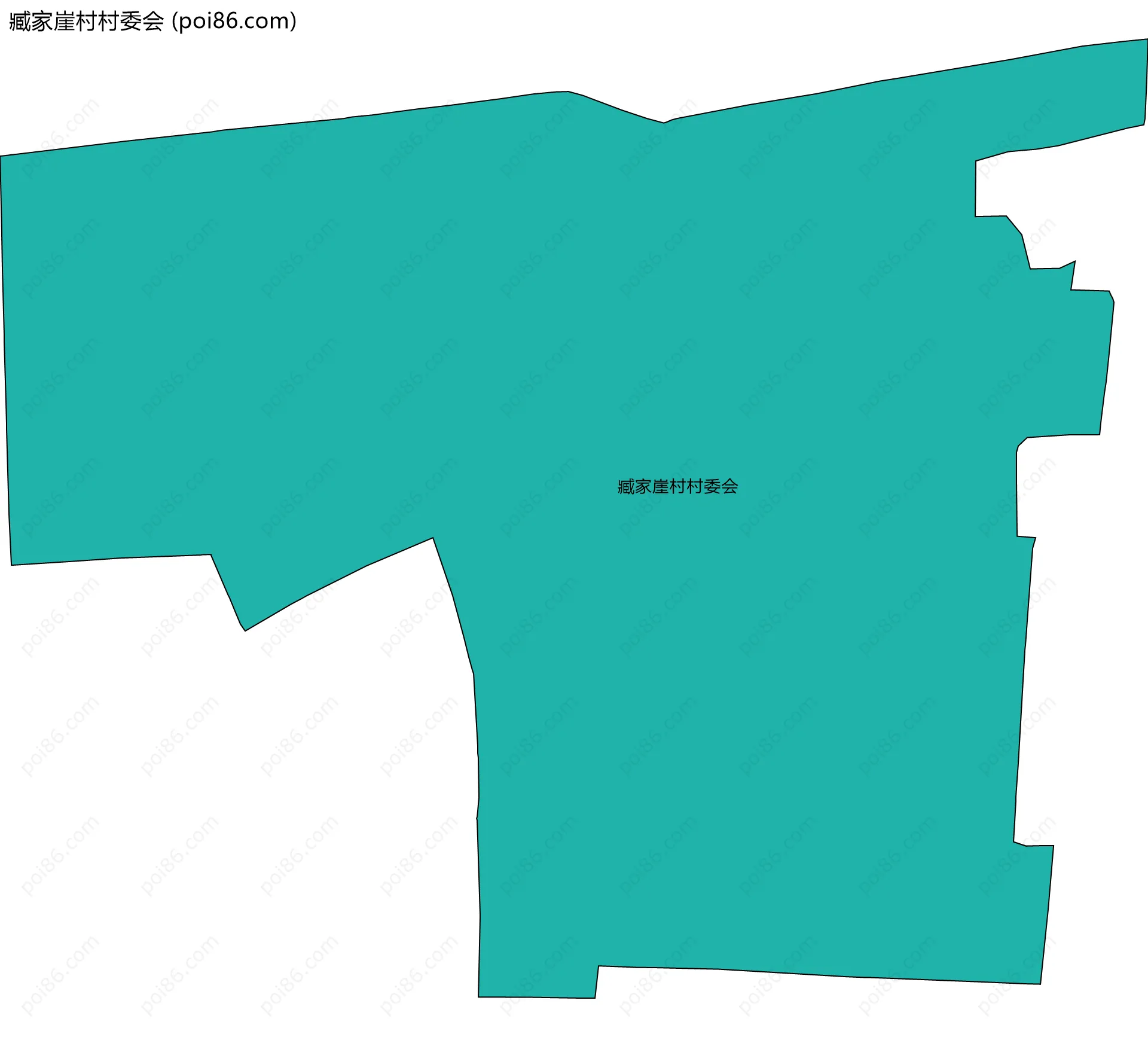臧家崖村村委会边界地图