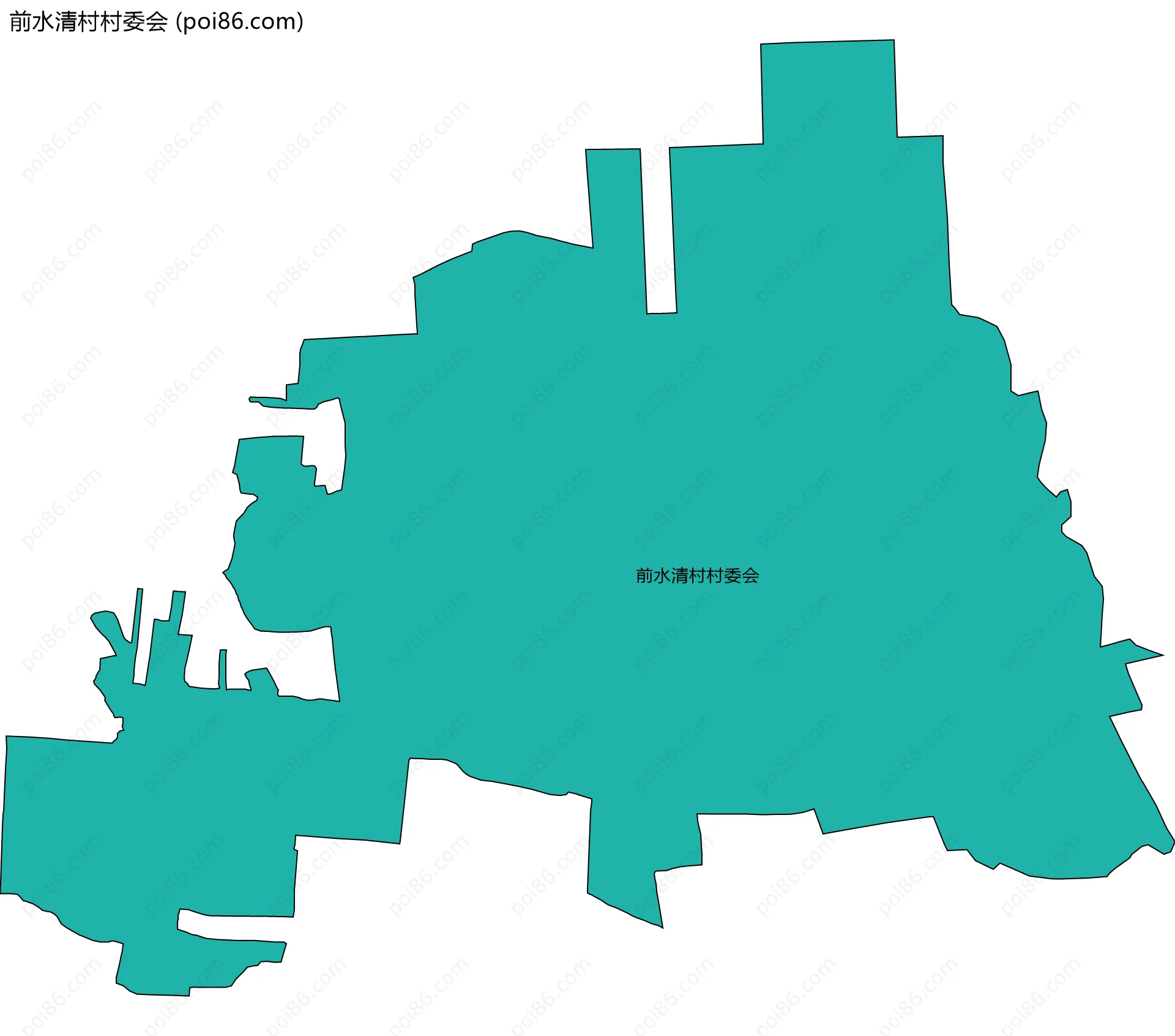 前水清村村委会边界地图
