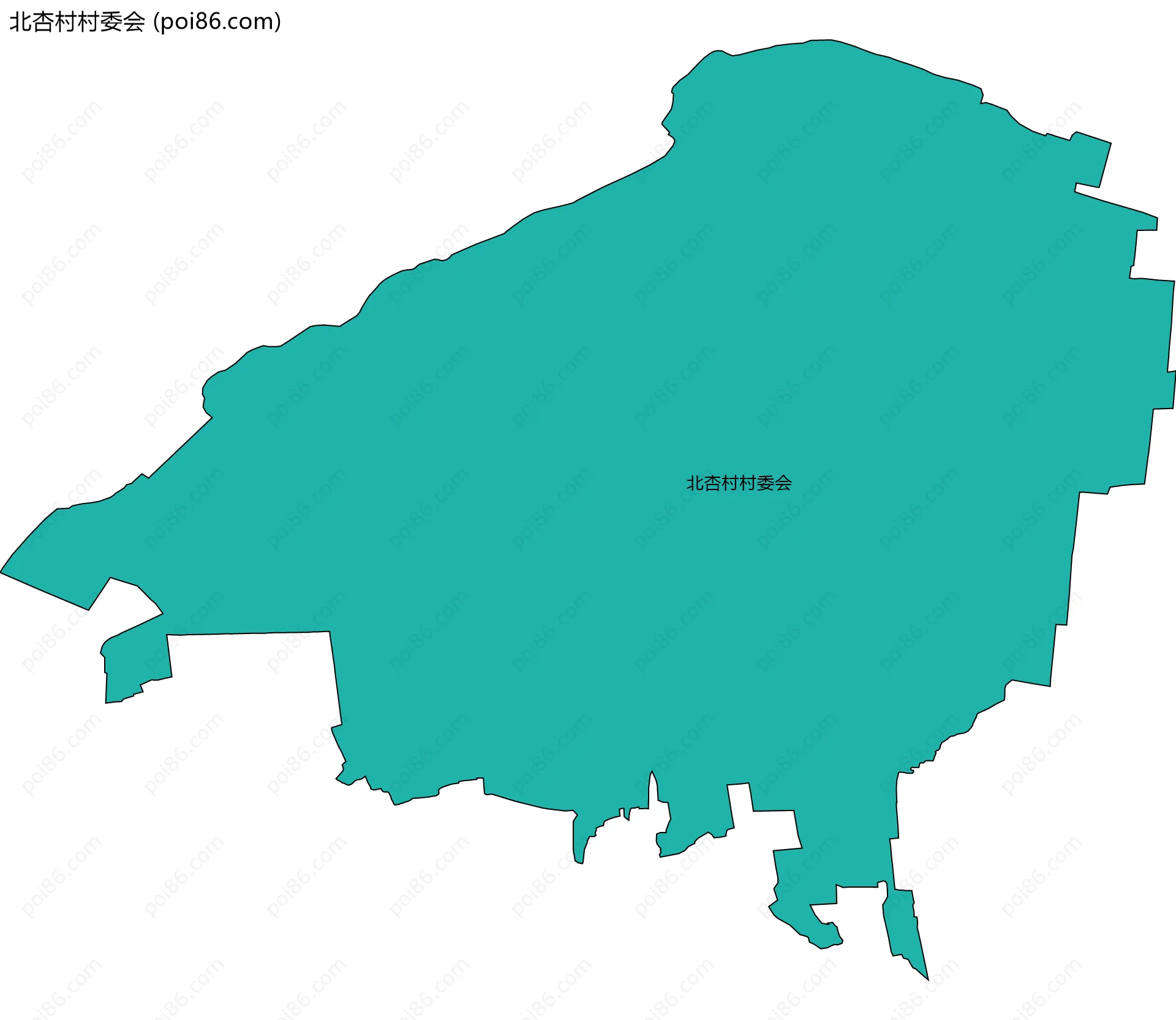 北杏村村委会边界地图