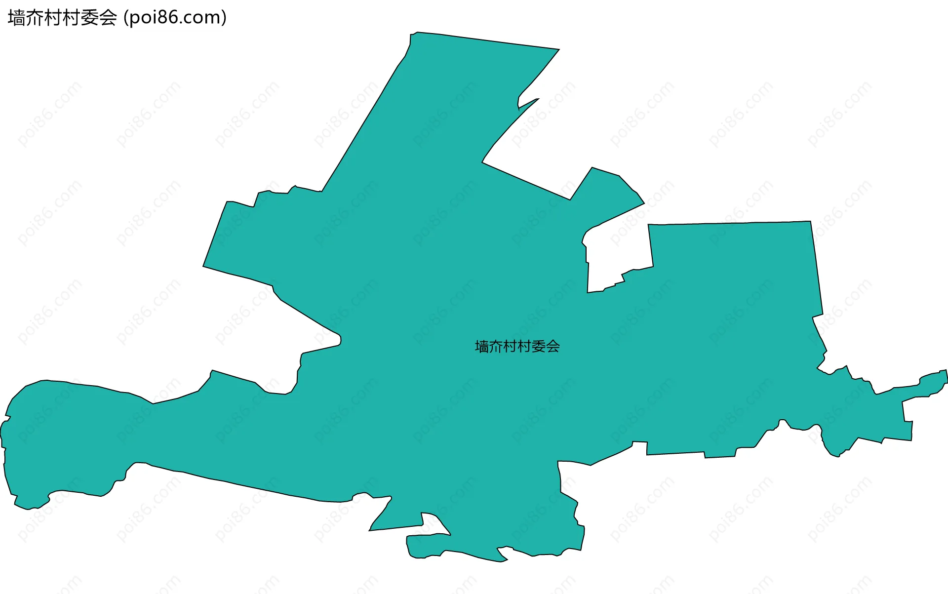 墙夼村村委会边界地图