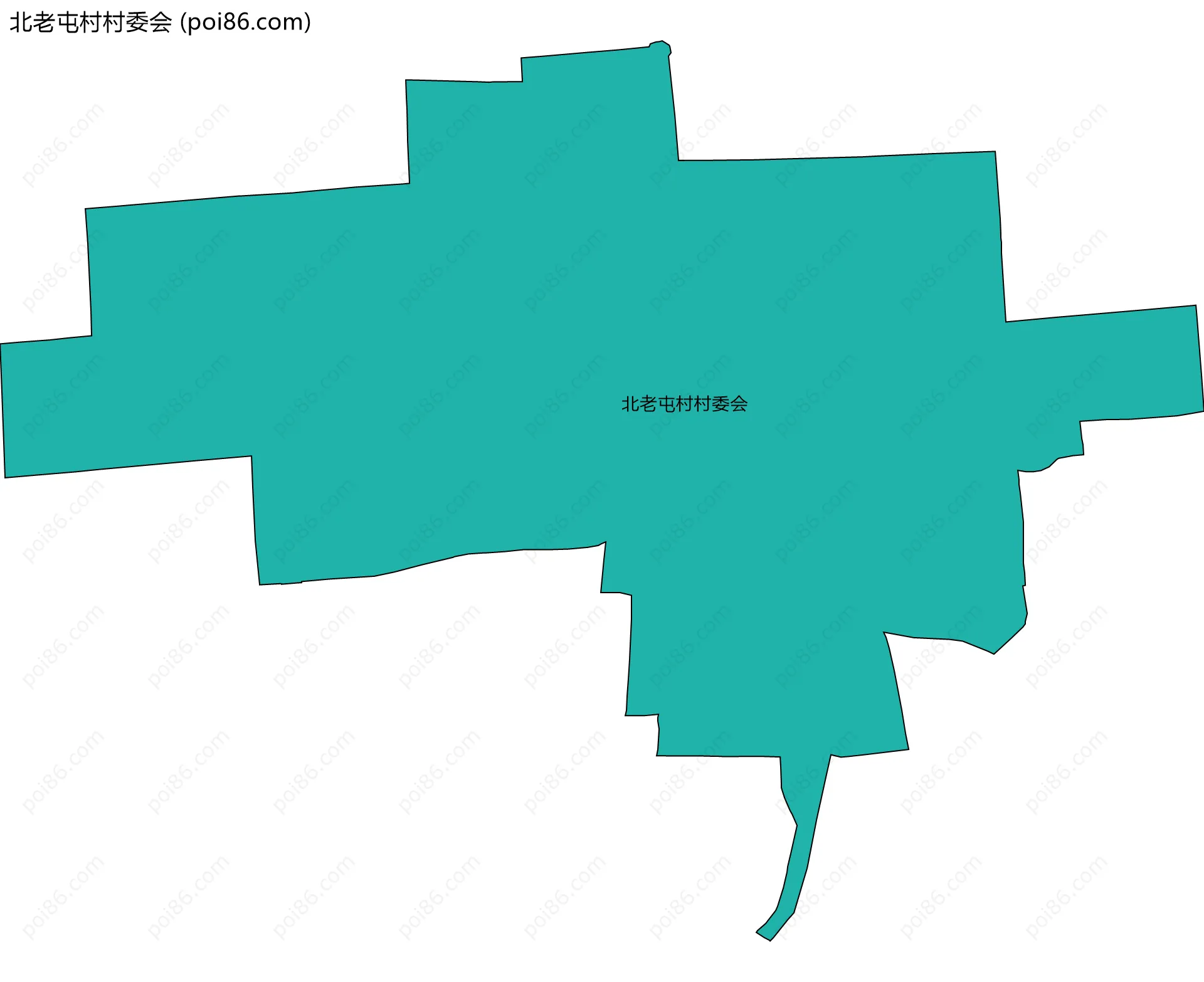 北老屯村村委会边界地图