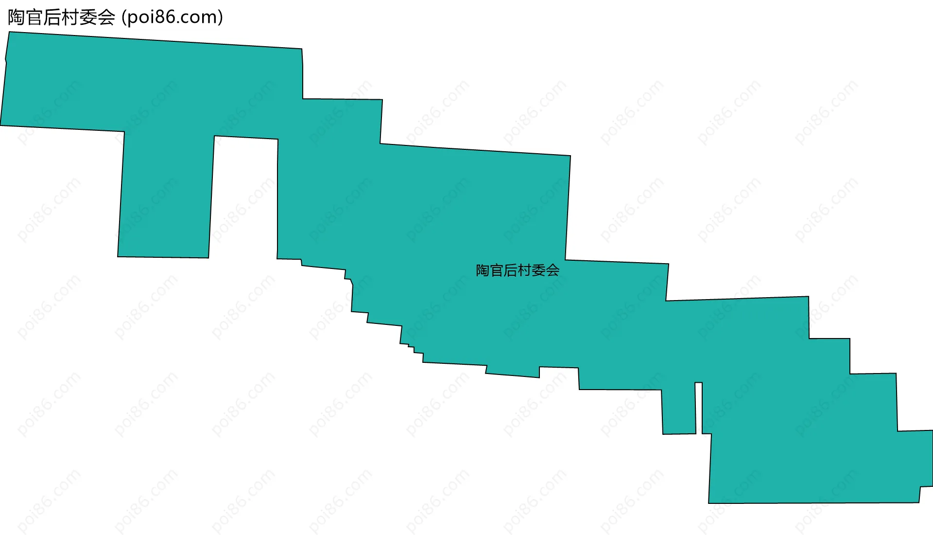 陶官后村委会边界地图