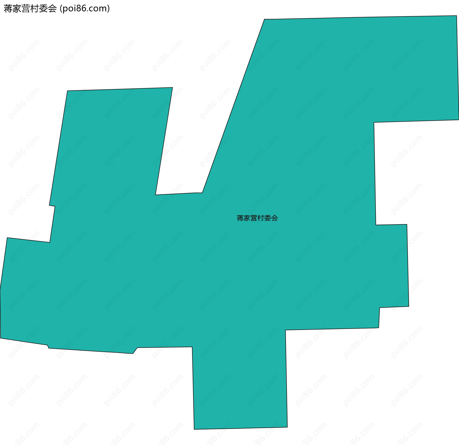 蒋家营村委会边界地图